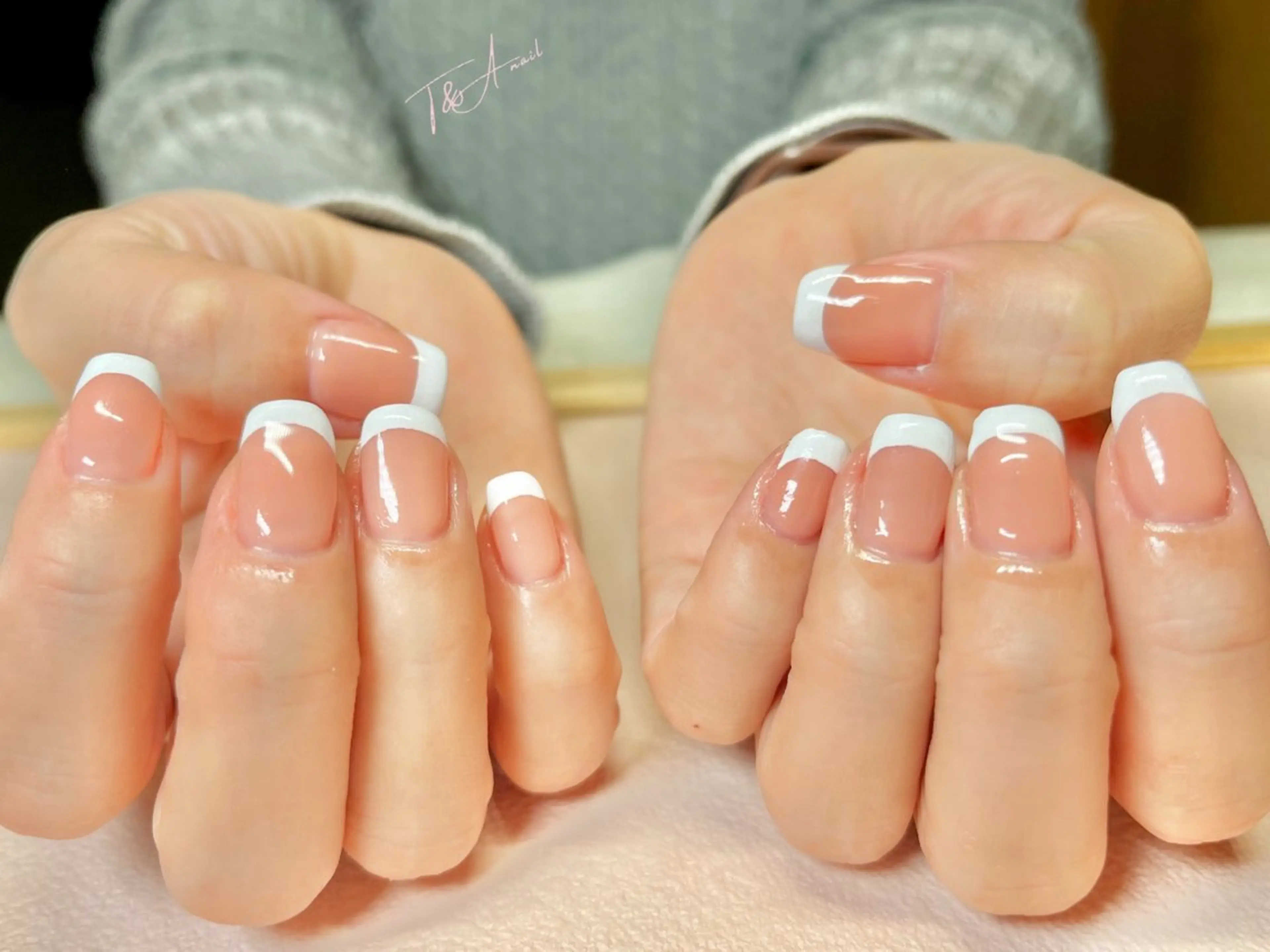 ネイル フレンチネイル ジェルネイル スカルプネイル シンプルネイル ハンドネイル T&A nailのネイルデザイン