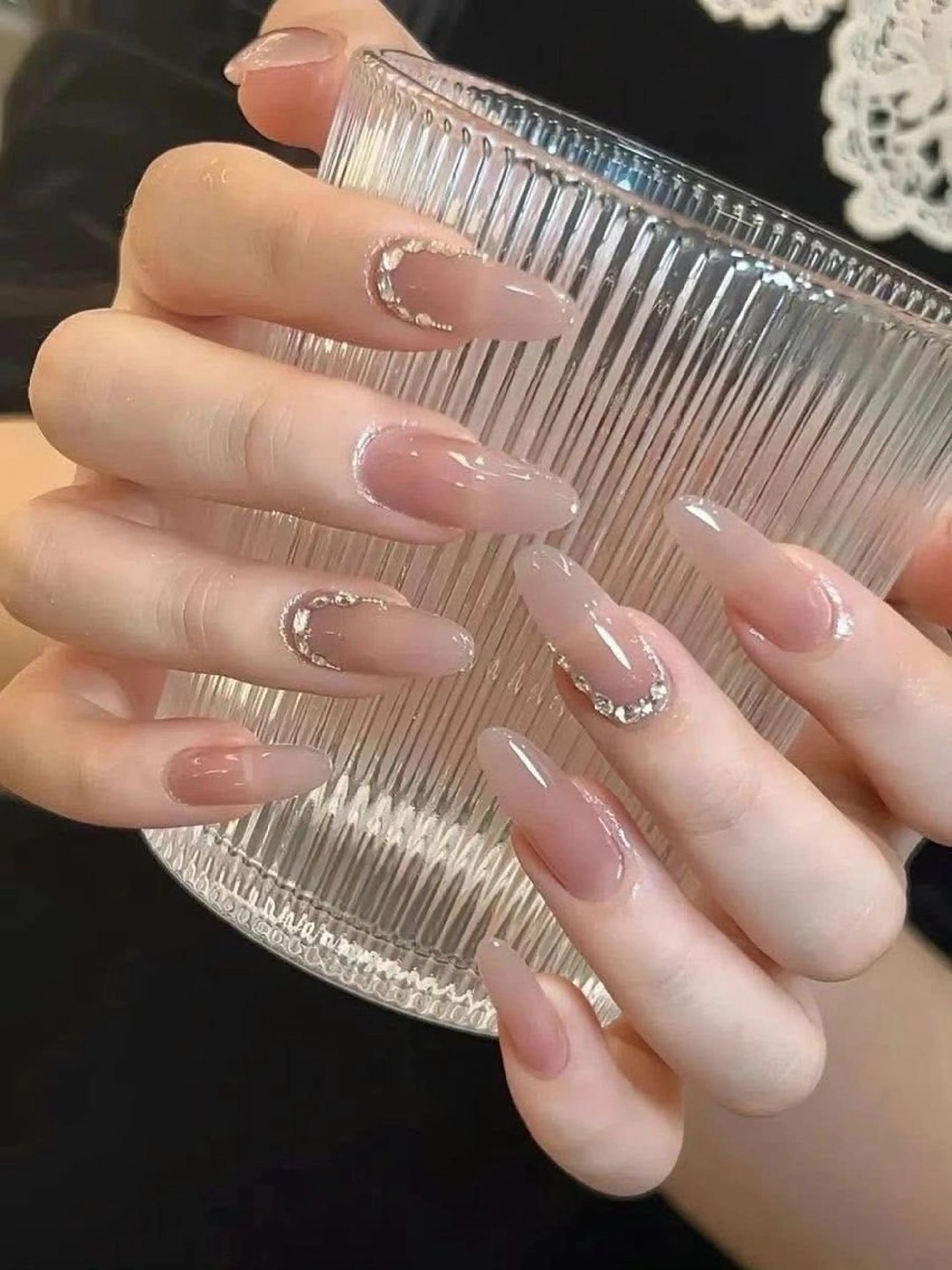 ネイル アートネイル 長さ出し ジェルネイル マグネットネイル ニュアンスネイル ハンドネイル Cloudy Chan Nailのネイルデザイン