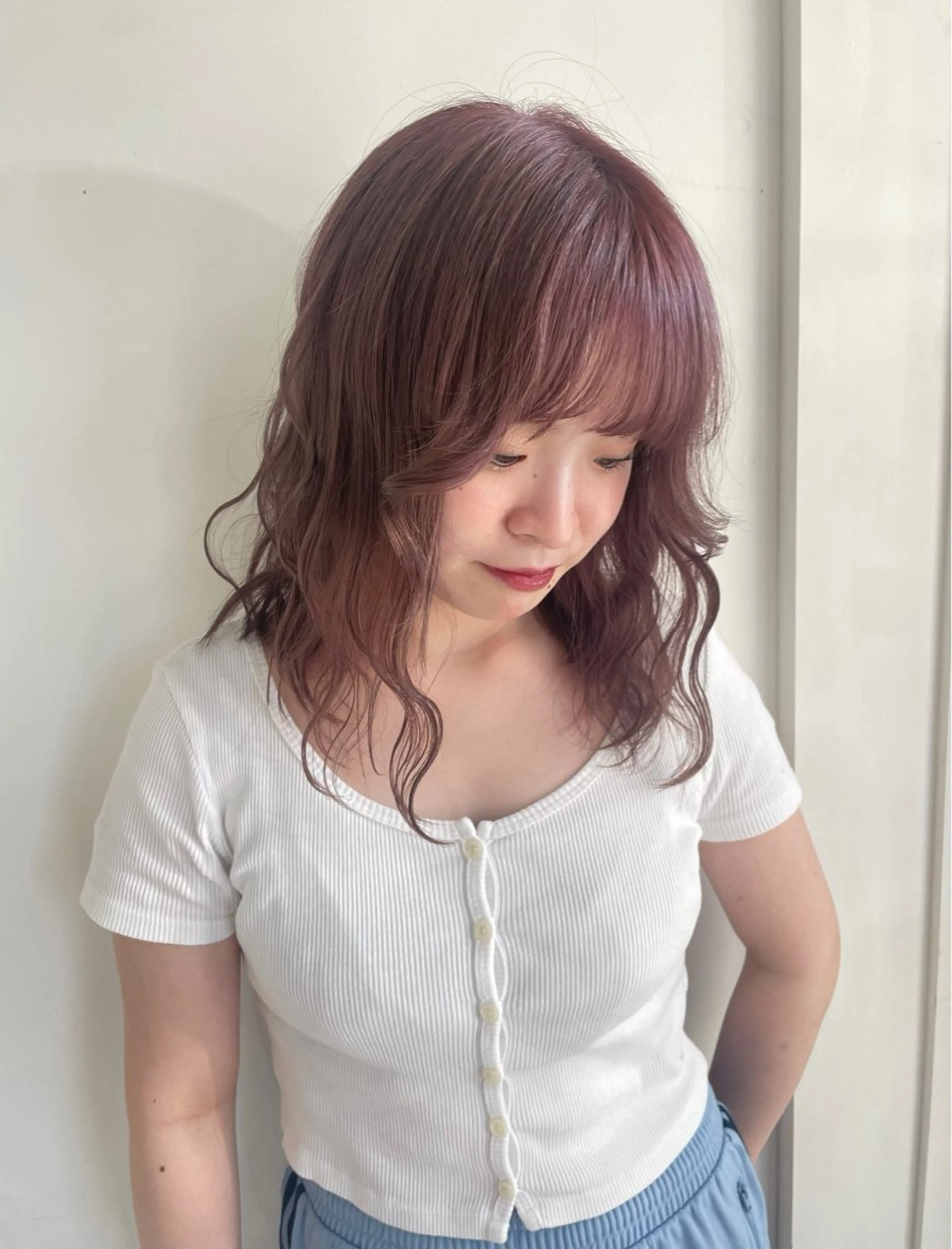 カラー ピンクカラー juve.所属・マエダ ヒナのヘアスタイル