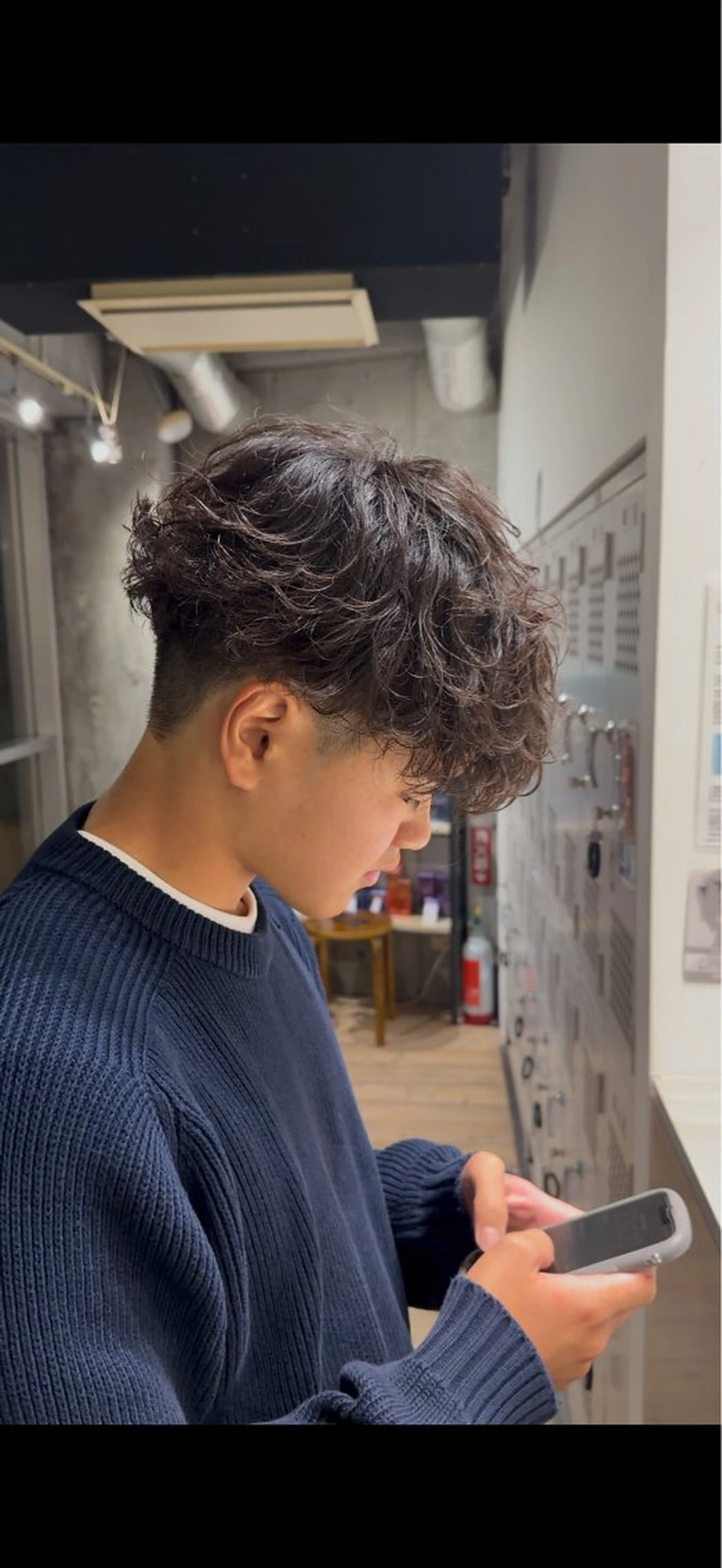 パーマ メンズ カット パーマ fifthパーマ小峰 悠里のヘアスタイル