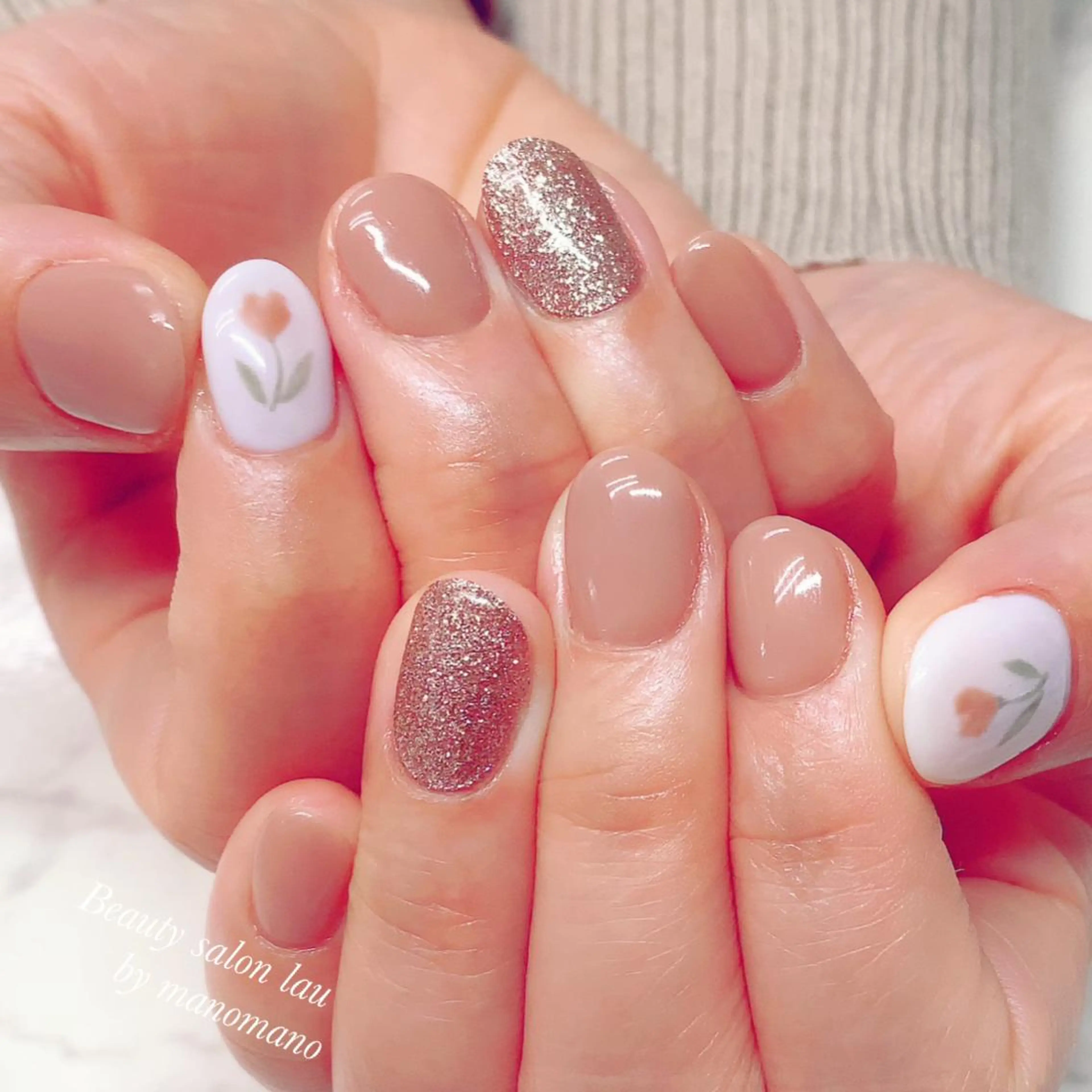 ネイル ハンドネイル ラウバイマノマノ なかざとのネイルデザイン