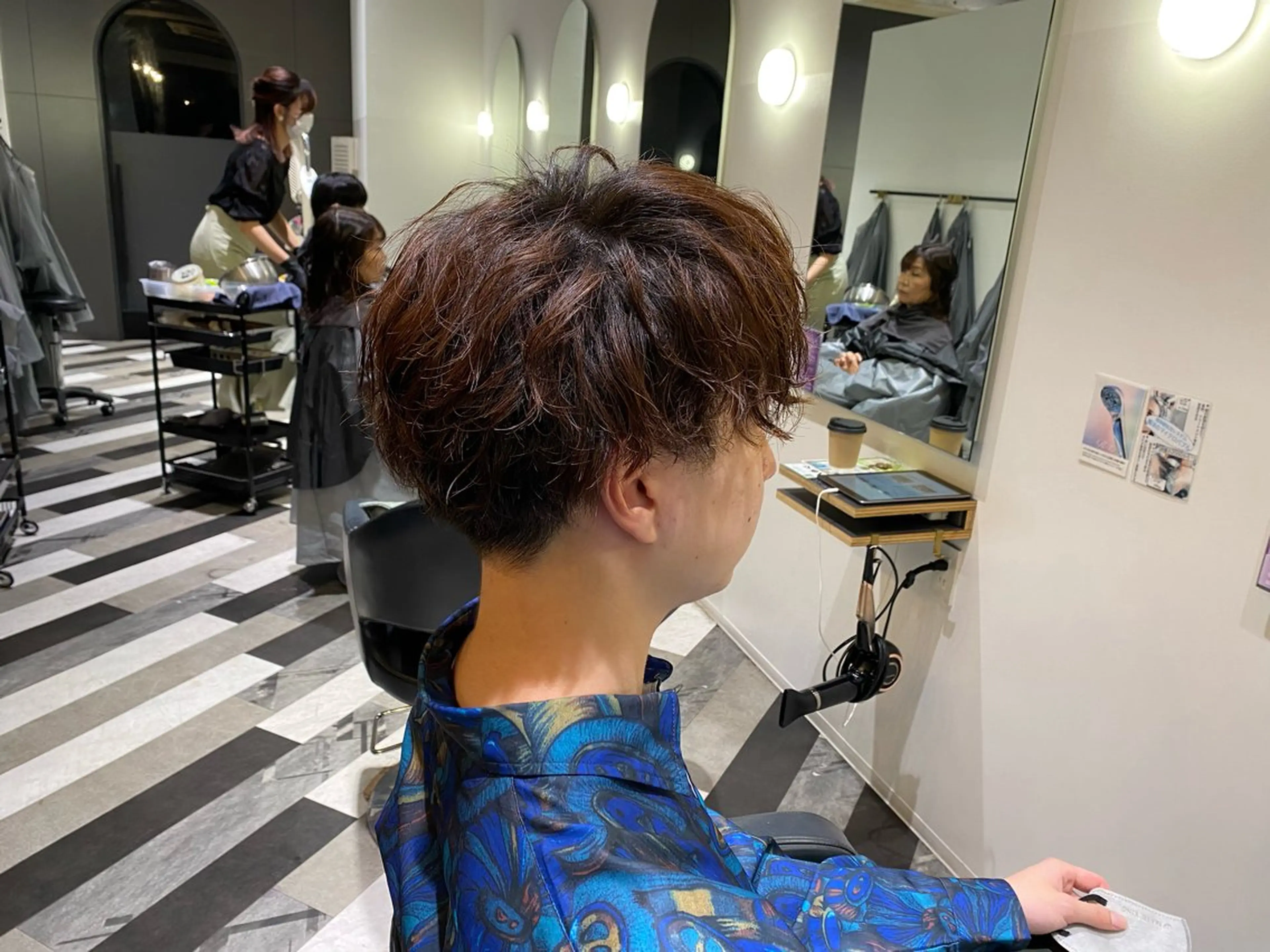 メンズカット+波巻きorツイストスパイラルパーマ🌀🌀の写真