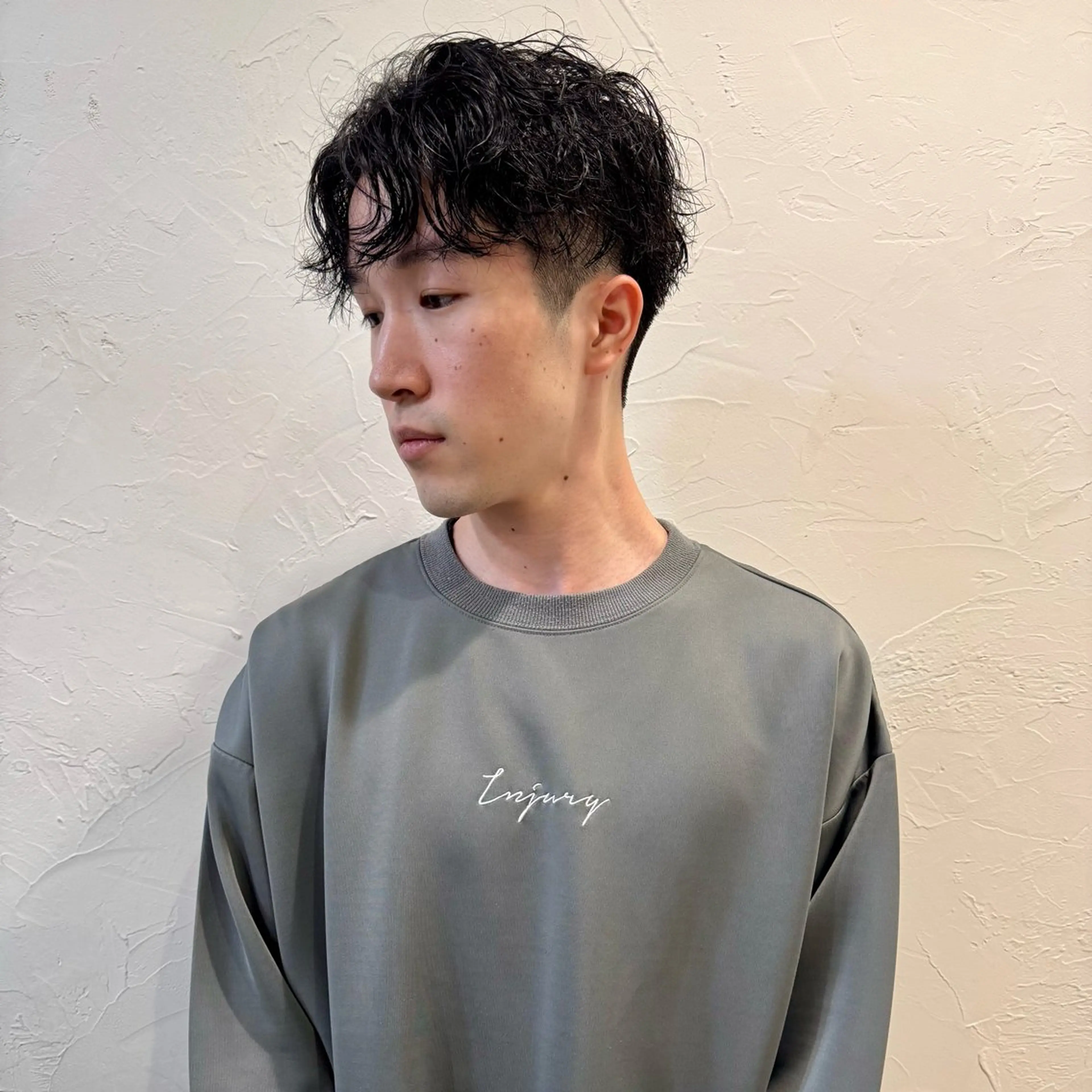 ミディアム パーマ メンズ カット パーマ ヘアセット 【池袋/スパイキー ショート】ⓝⓘⓜⓤのヘアスタイル