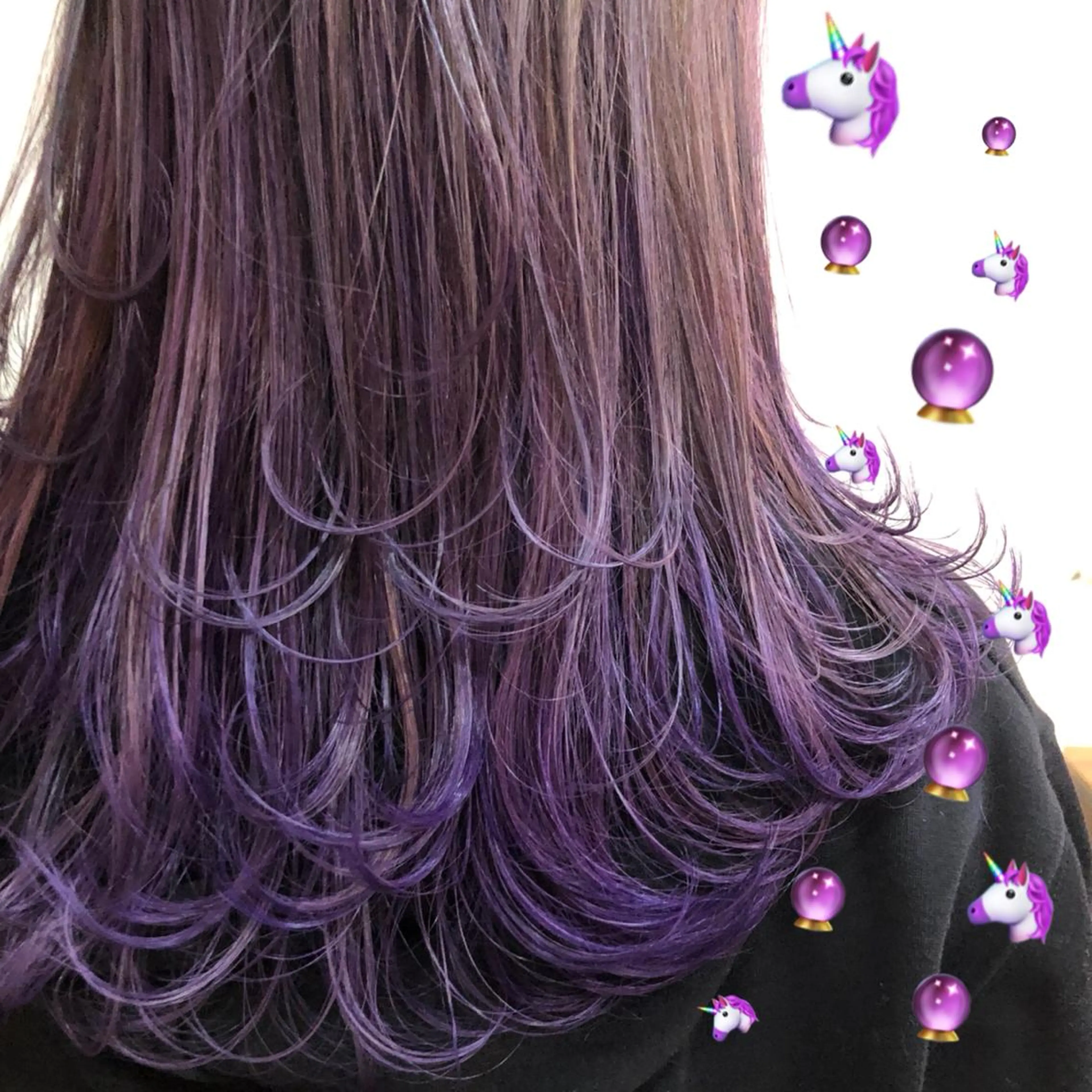 セミロング カラー グラデーションカラー パープルカラー カット ヘアカラー 🍊🍊COコ かぢあおい🍊🍊のヘアスタイル