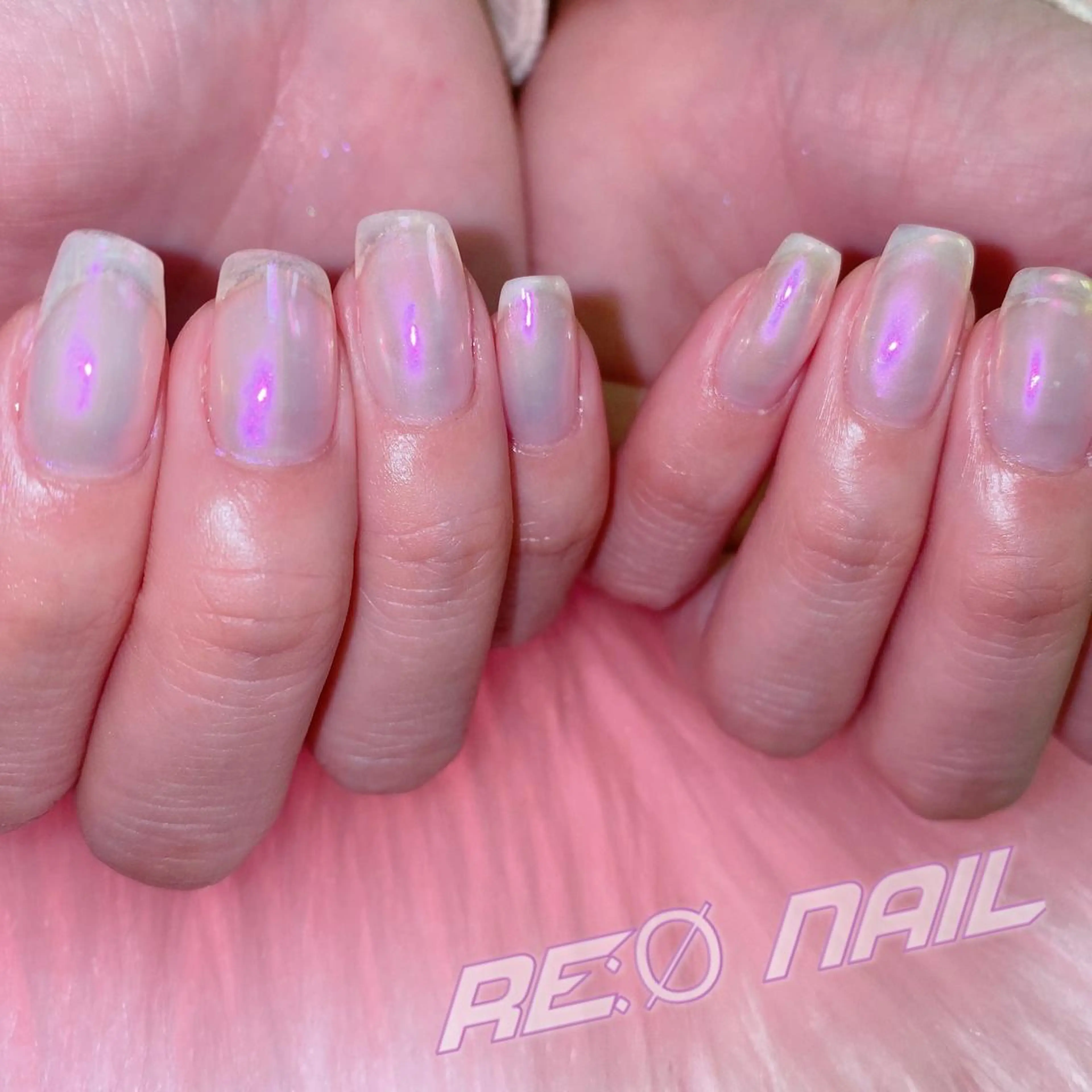 ネイル オーロラネイル ハンドネイル Re:Ø nail 🩵TSUJIのネイルデザイン