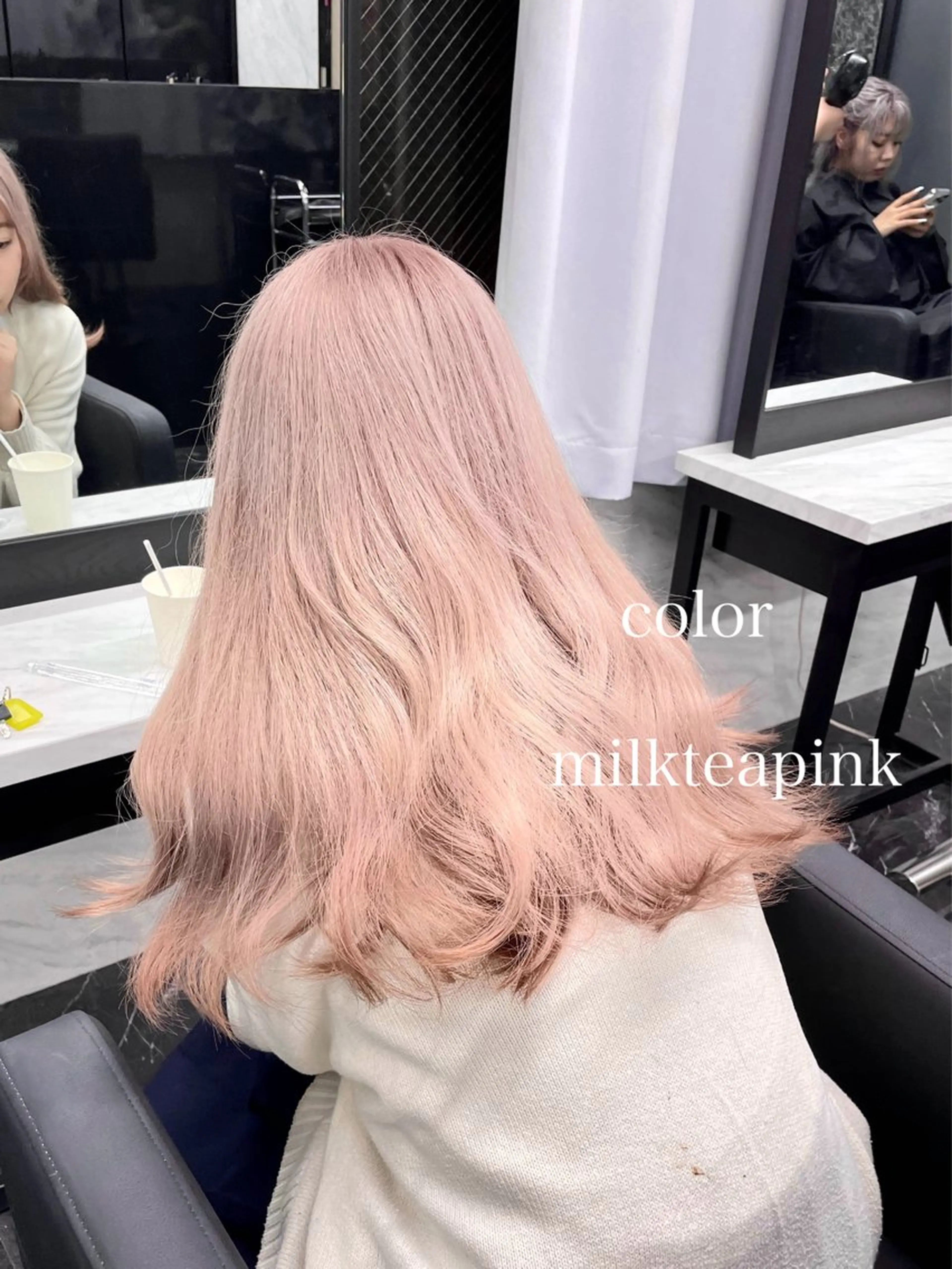 セミロング カラー ヘアカラー トリートメント エクステ🩵ブリーチ 韓国ヘア🩵KAEのヘアスタイル