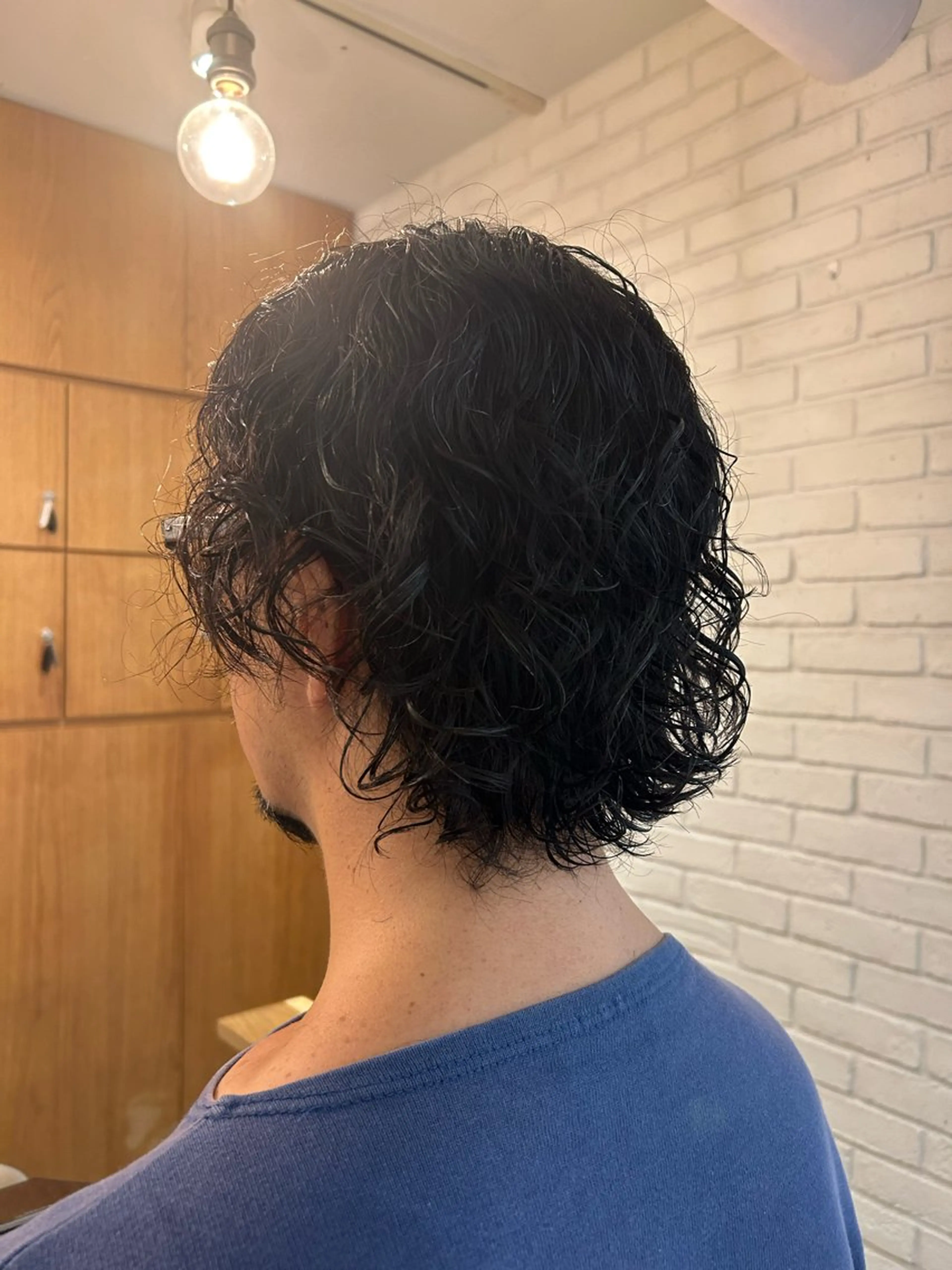 ミディアム カット パーマ かお 🐰のヘアスタイル