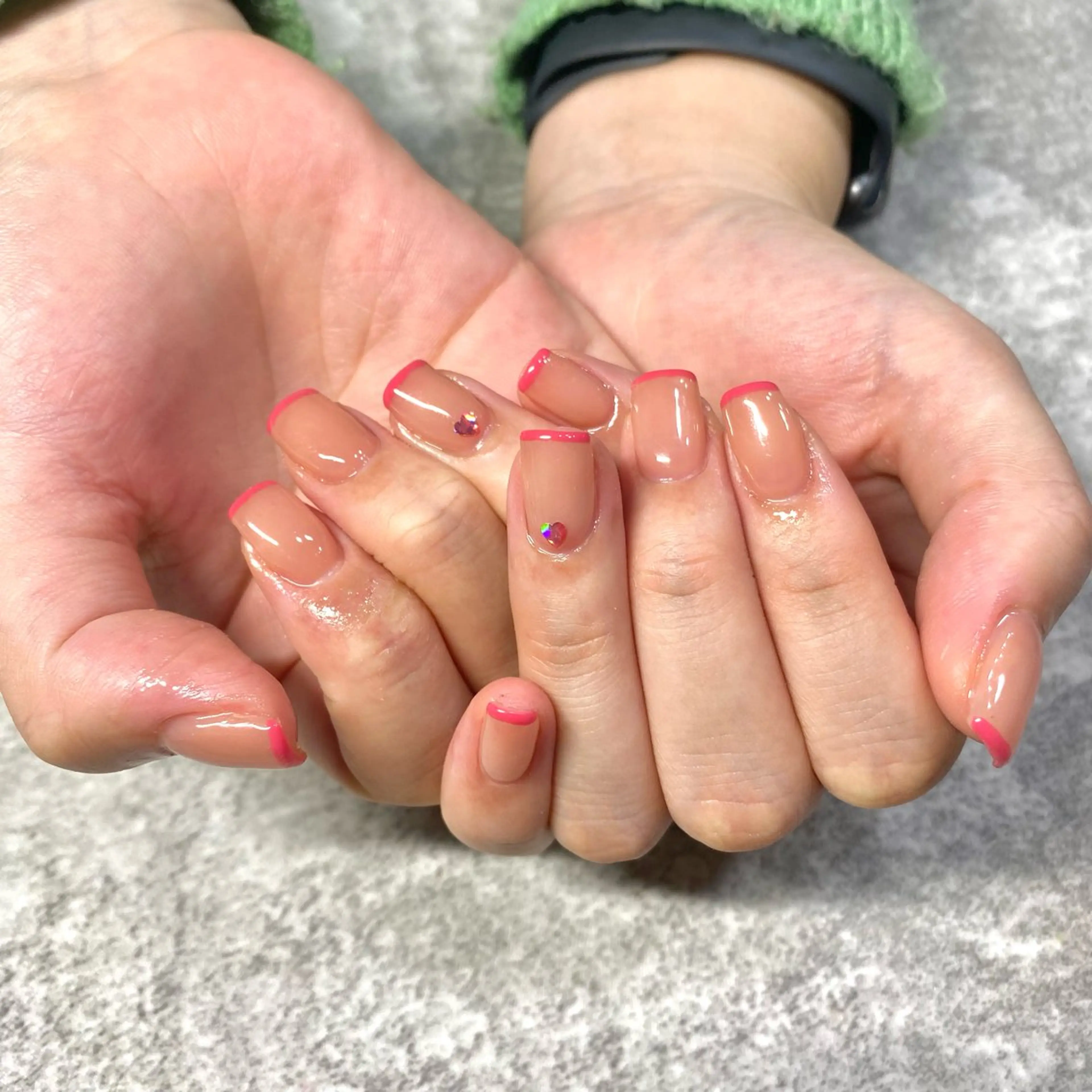 ネイル フレンチネイル ピンク ハンドネイル ★Rinail... .のネイルデザイン