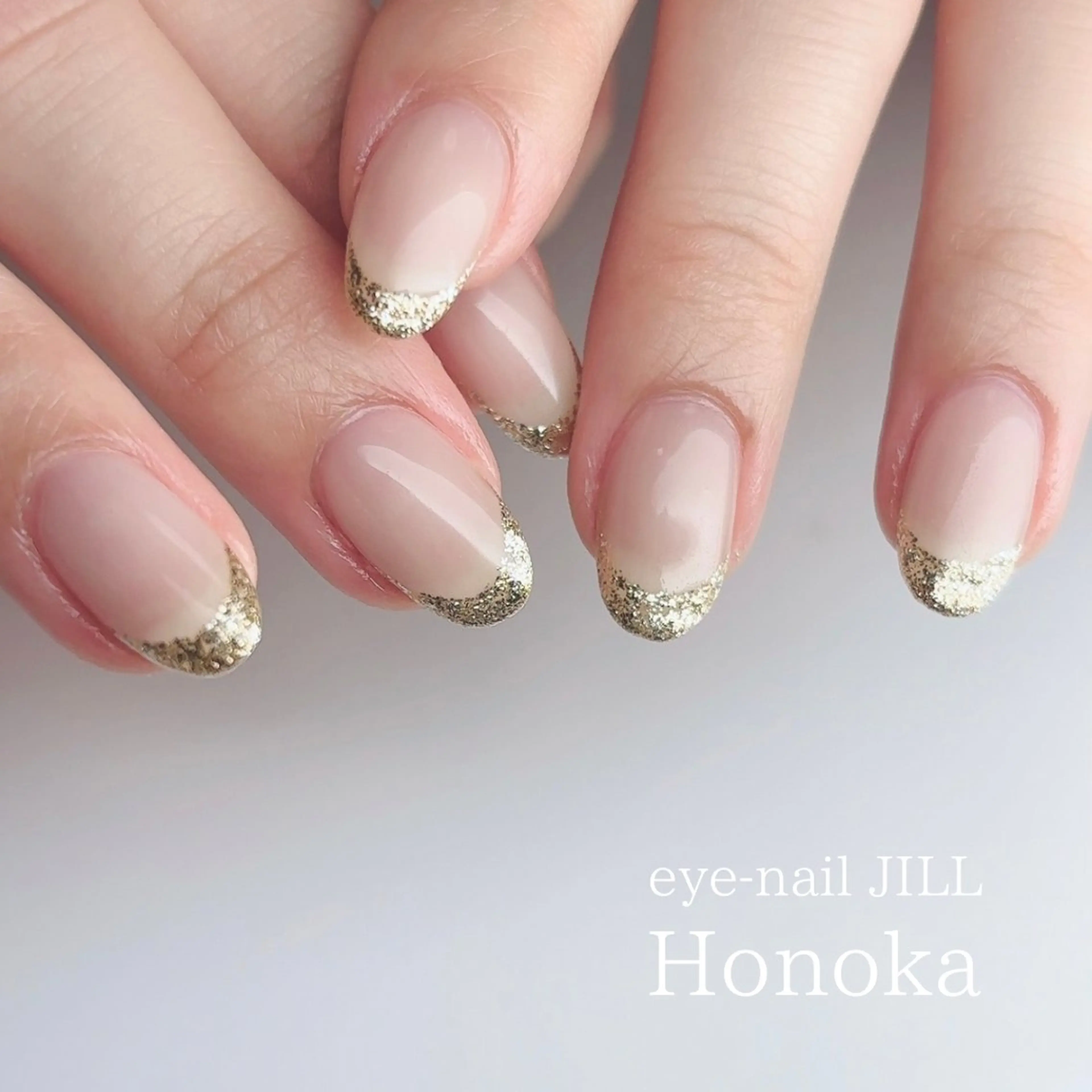 ネイル フレンチネイル ラメ(グリッター) JILL Honokaのネイルデザイン