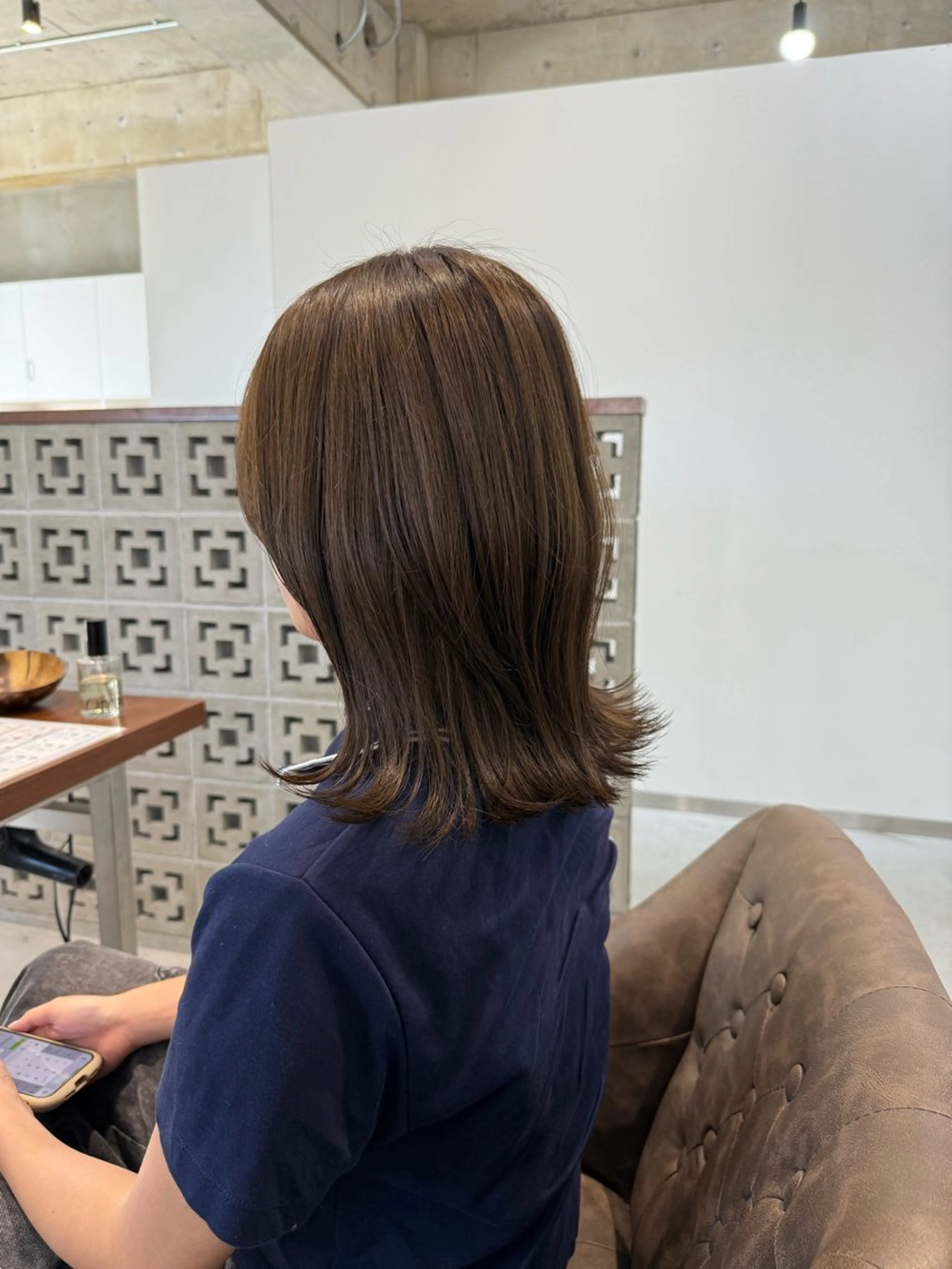 セミロング カラー ブラウンカラー カット ヘアカラー トリートメント カイリ /レイヤーカットのヘアスタイル