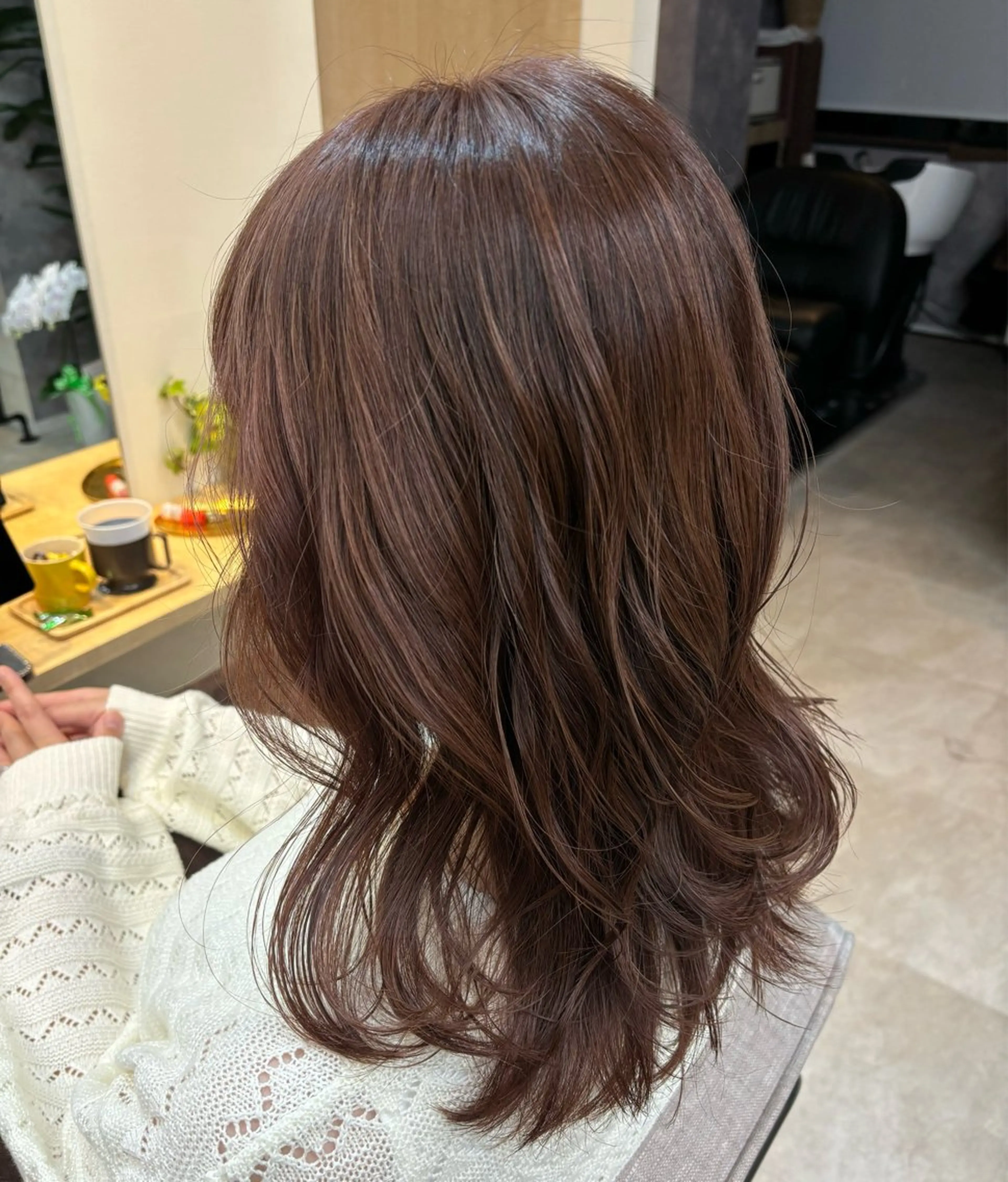 ロング カラー ブラウンカラー イルミナカラー ピンクカラー ピンクブラウン 髪質改善 カット ヘアカラー トリートメント 桜木町2分/くびれ /ボブ/ナチュラルのヘアスタイル
