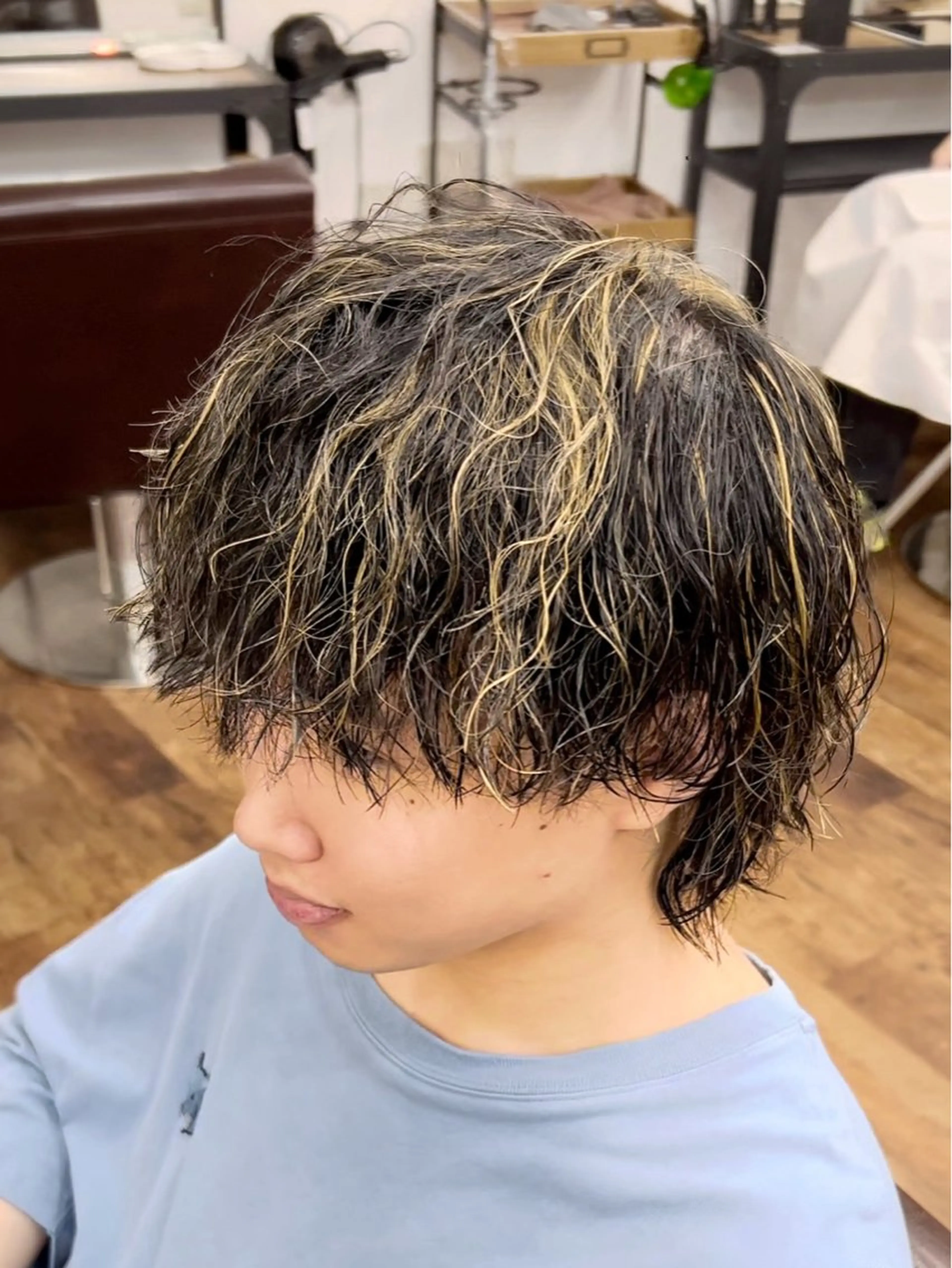 メンズ マッシュウルフ マッシュ メンズウルフカット ウルフカット カット Rikito /メンズパーマのヘアスタイル