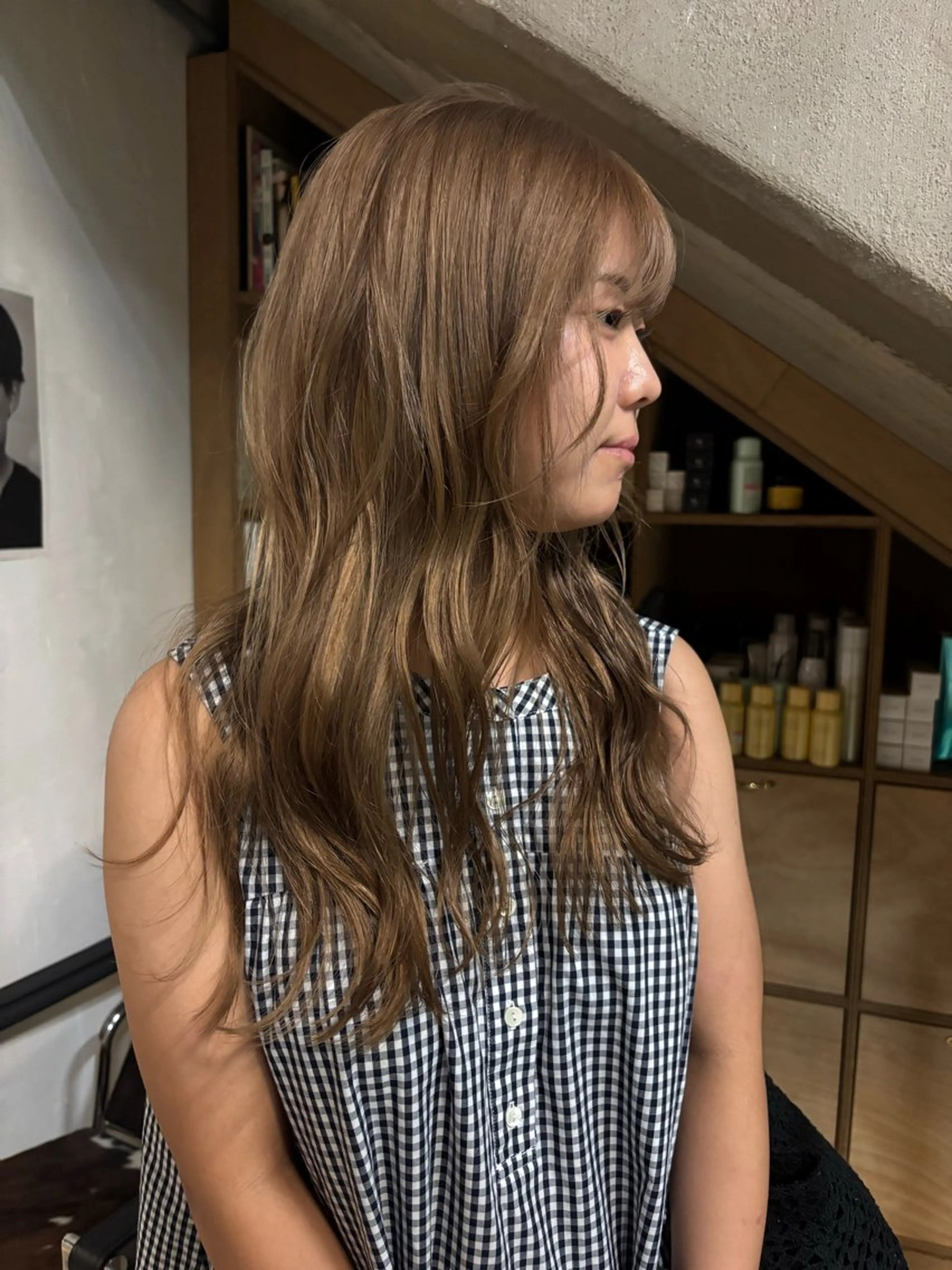 ロング カラー ベージュカラー ブリーチ カット ヘアカラー トリートメント こっくりカラー/艶髪 /amy.山口瑞稀のヘアスタイル