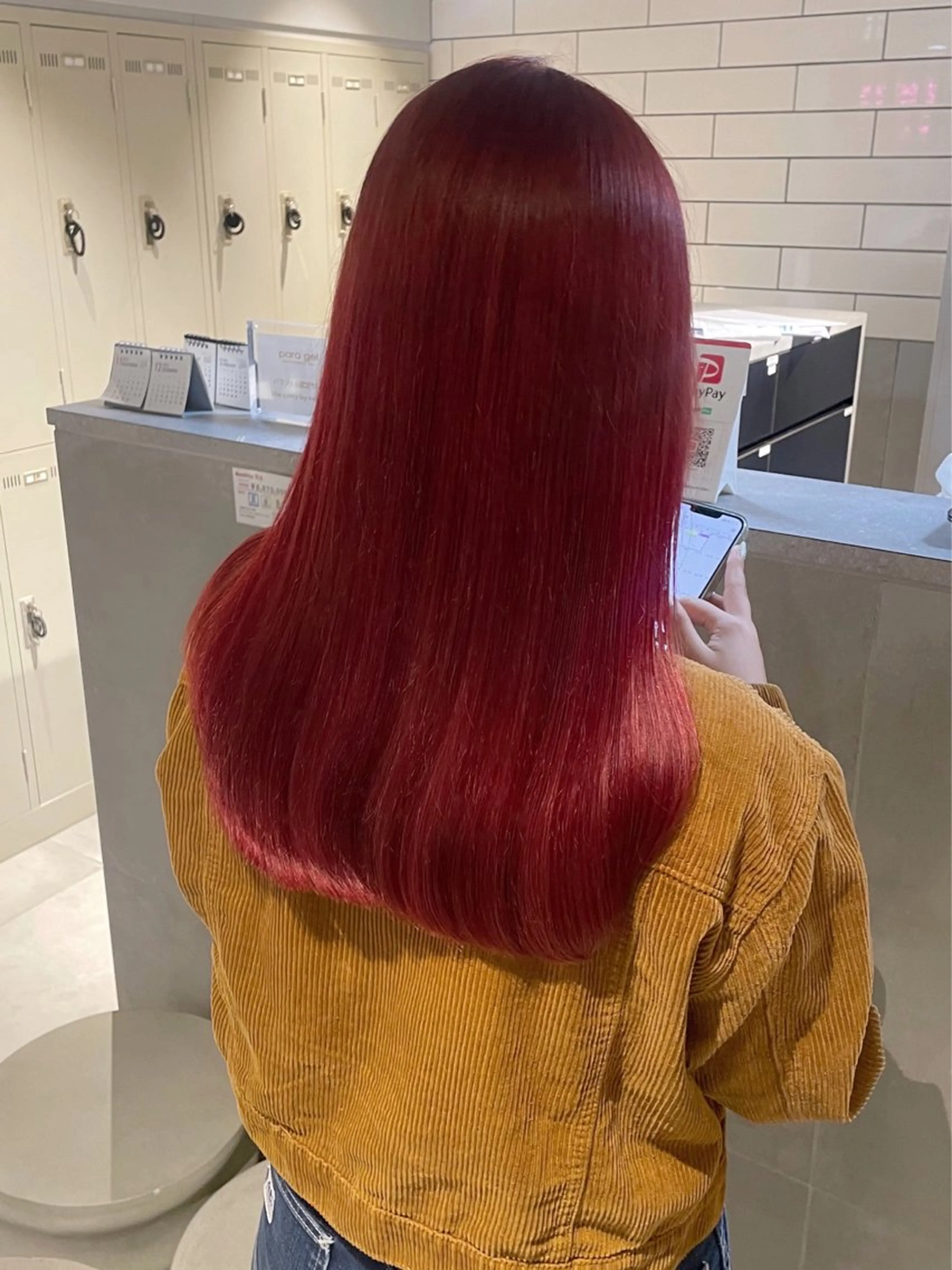 セミロング カラー ブリーチ ケアブリーチ カット ヘアカラー トリートメント レイヤー/髪質改善カ ラ-🤍津田奈々美‎のヘアスタイル