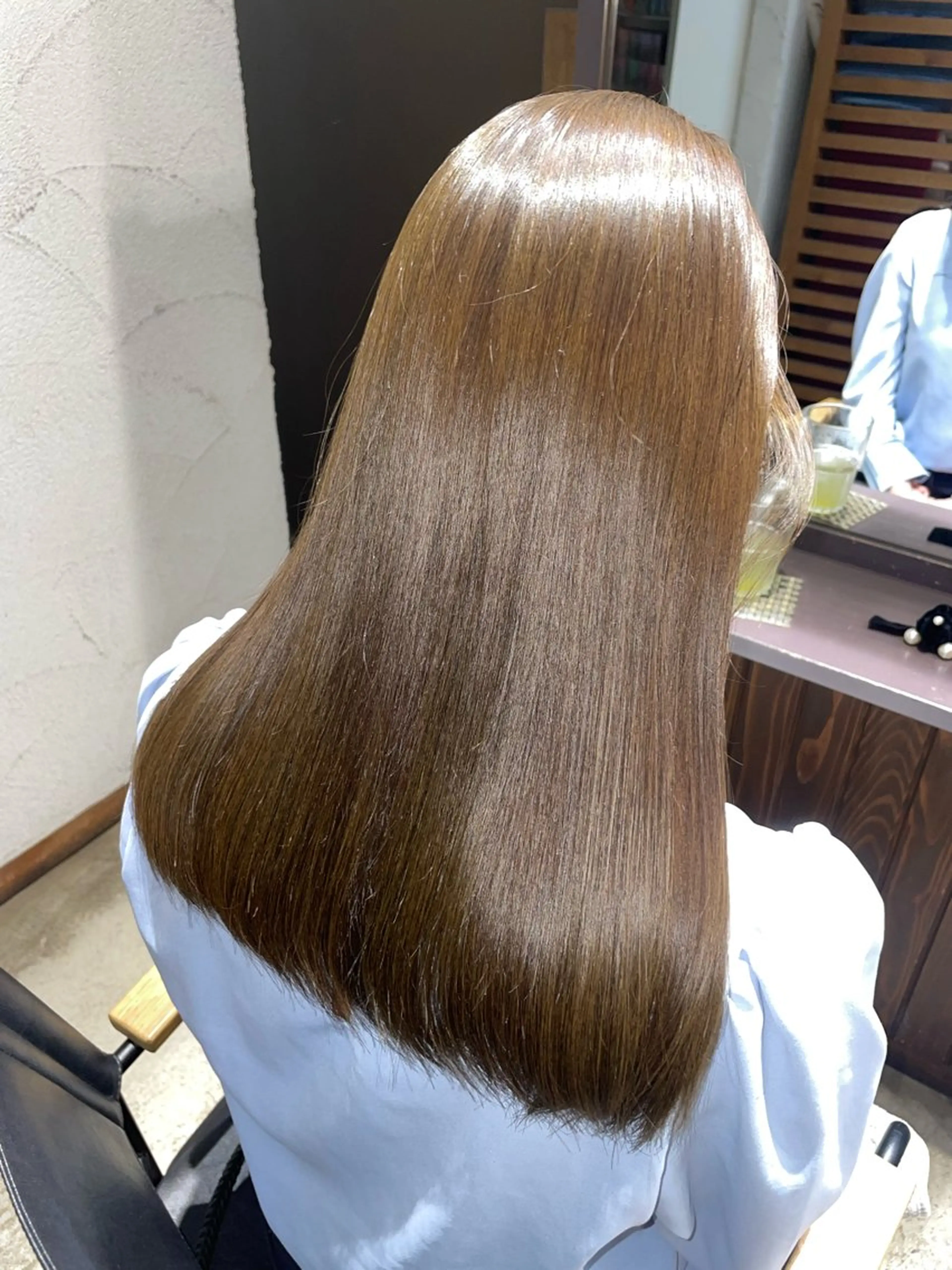 セミロング カラー ベージュカラー オリーブベージュ ash  takasaki所属・大塚 友茉のヘアスタイル