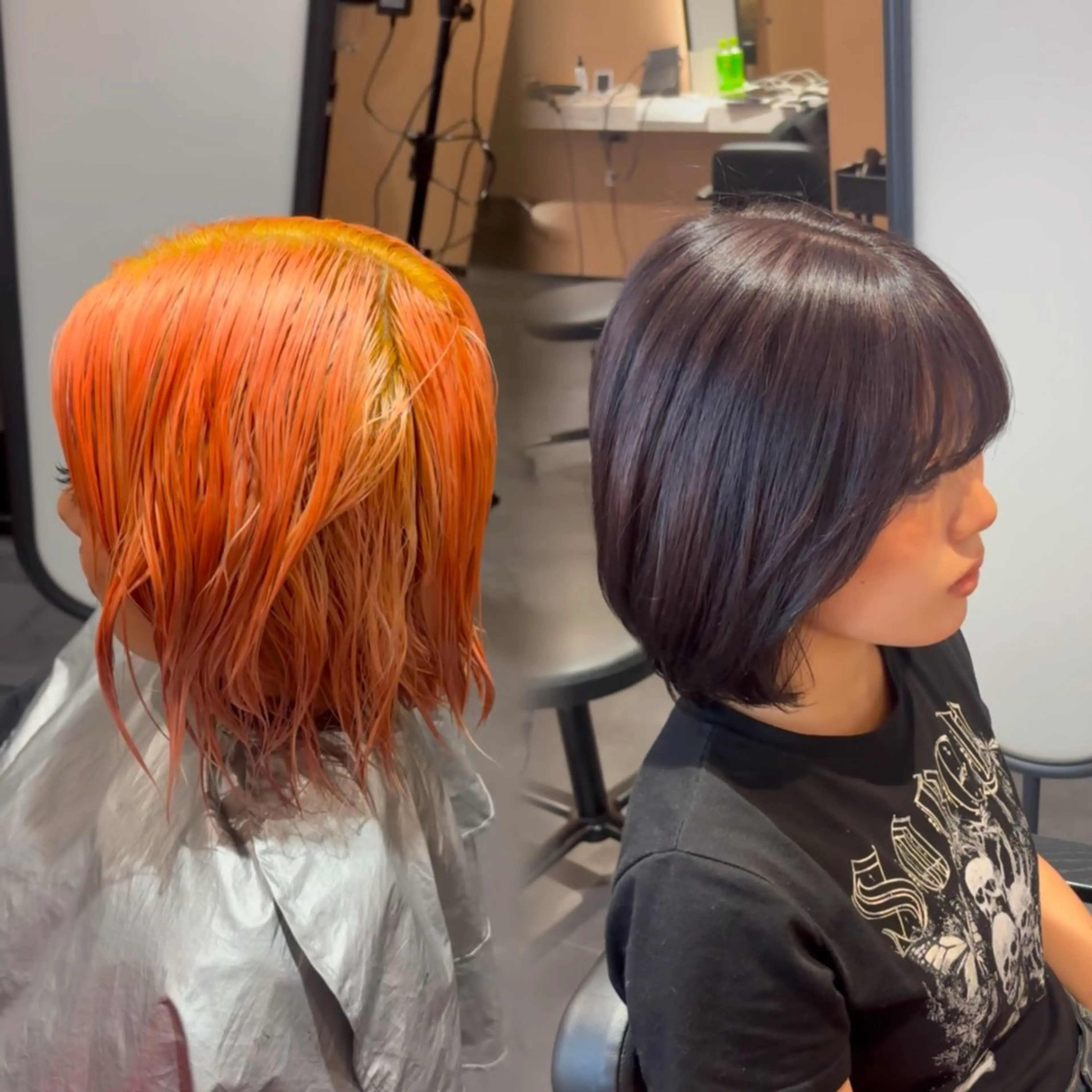 ミディアム カラー ヘアカラー i.+OSAKA所属・【大阪】縮毛矯正×ハ イトーン✨のヘアスタイル