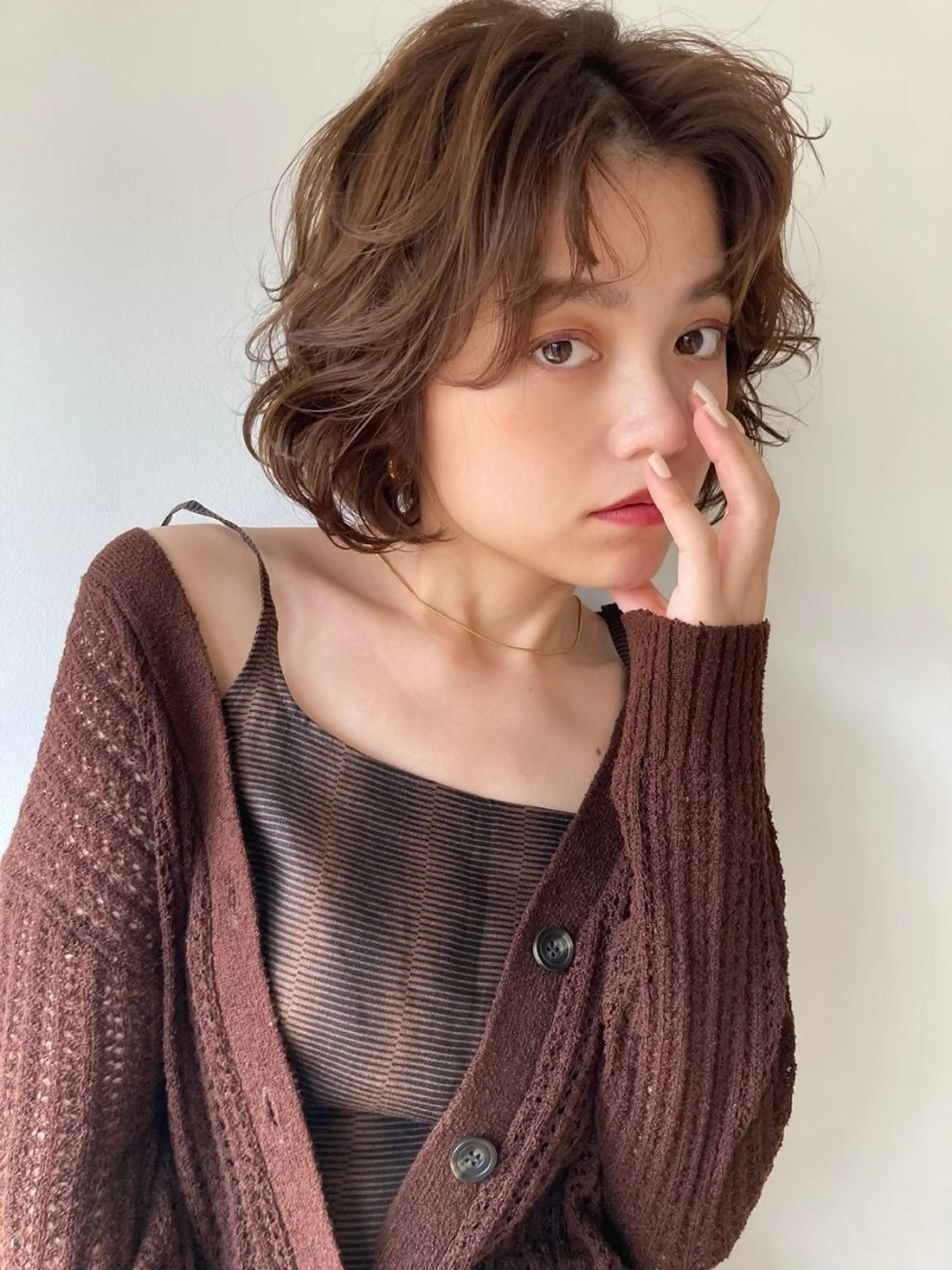 ミディアム カラー 白土 さくらのヘアスタイル