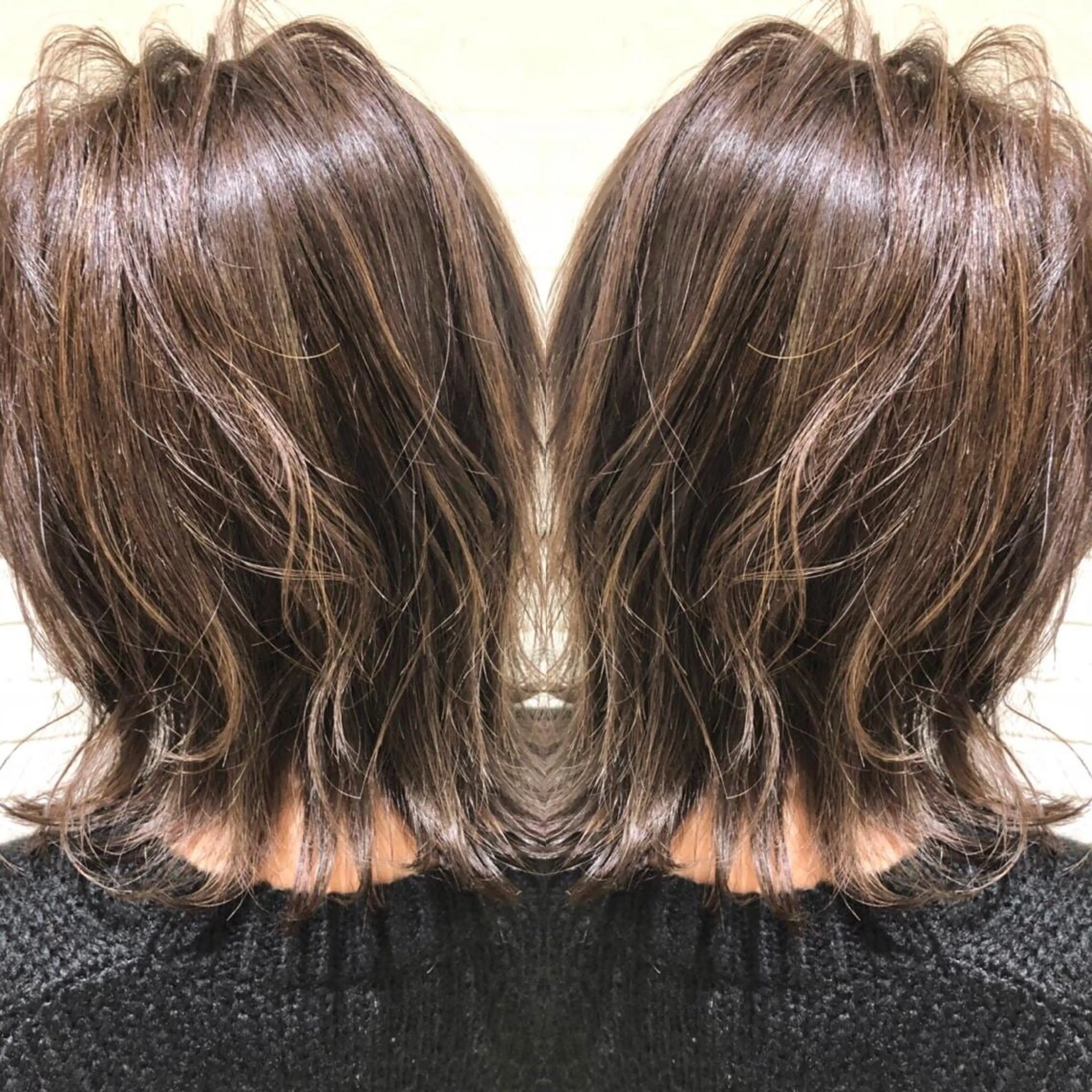 ミディアム カラー グレージュ ハイライトカラー ハイライト ヘアカラー 💈平島 拓也💈のヘアスタイル
