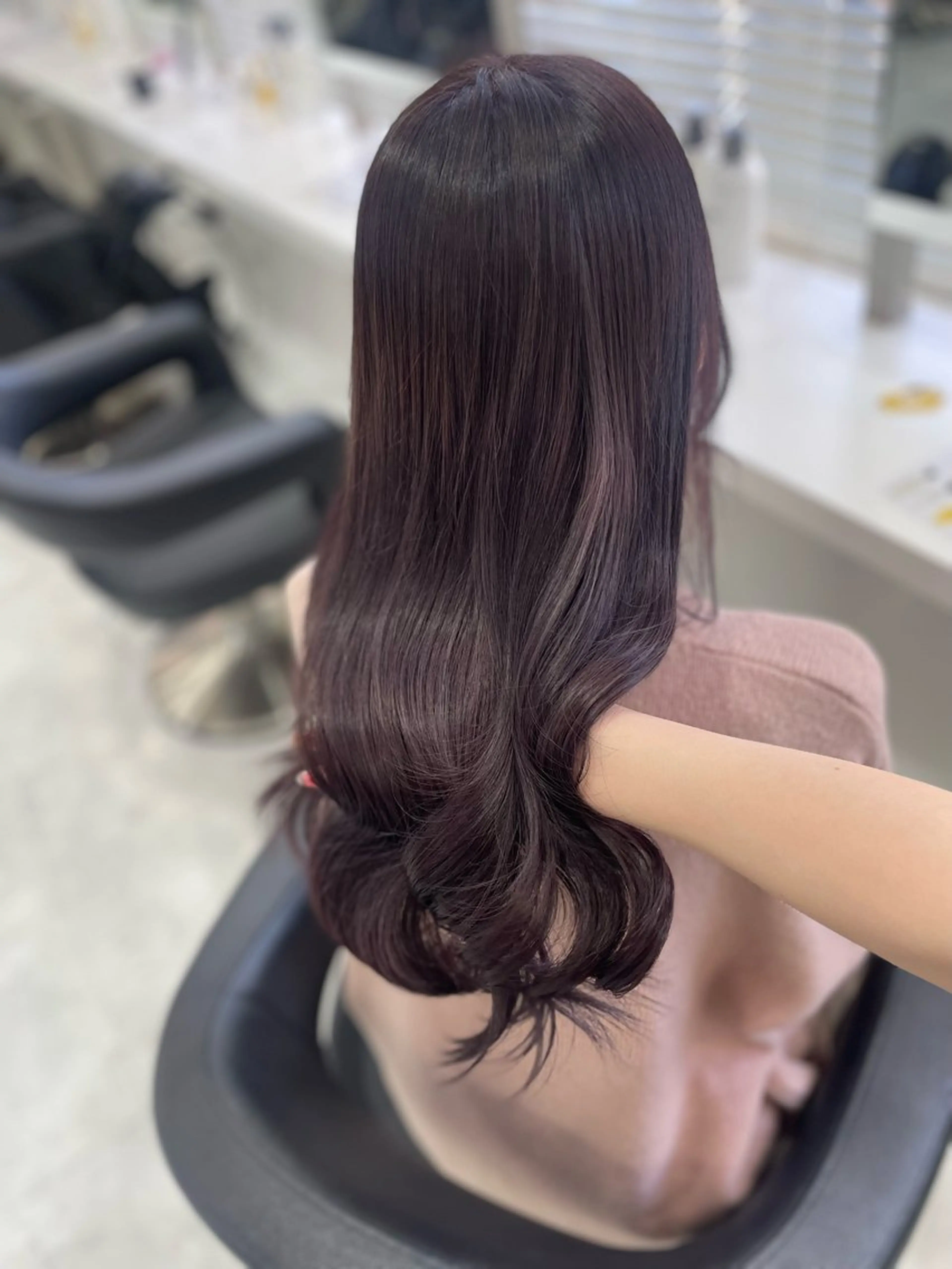 ロング ケアカラー ロング トリートメント 💗トレンド暖色ヘア Natsumi 💗のヘアスタイル