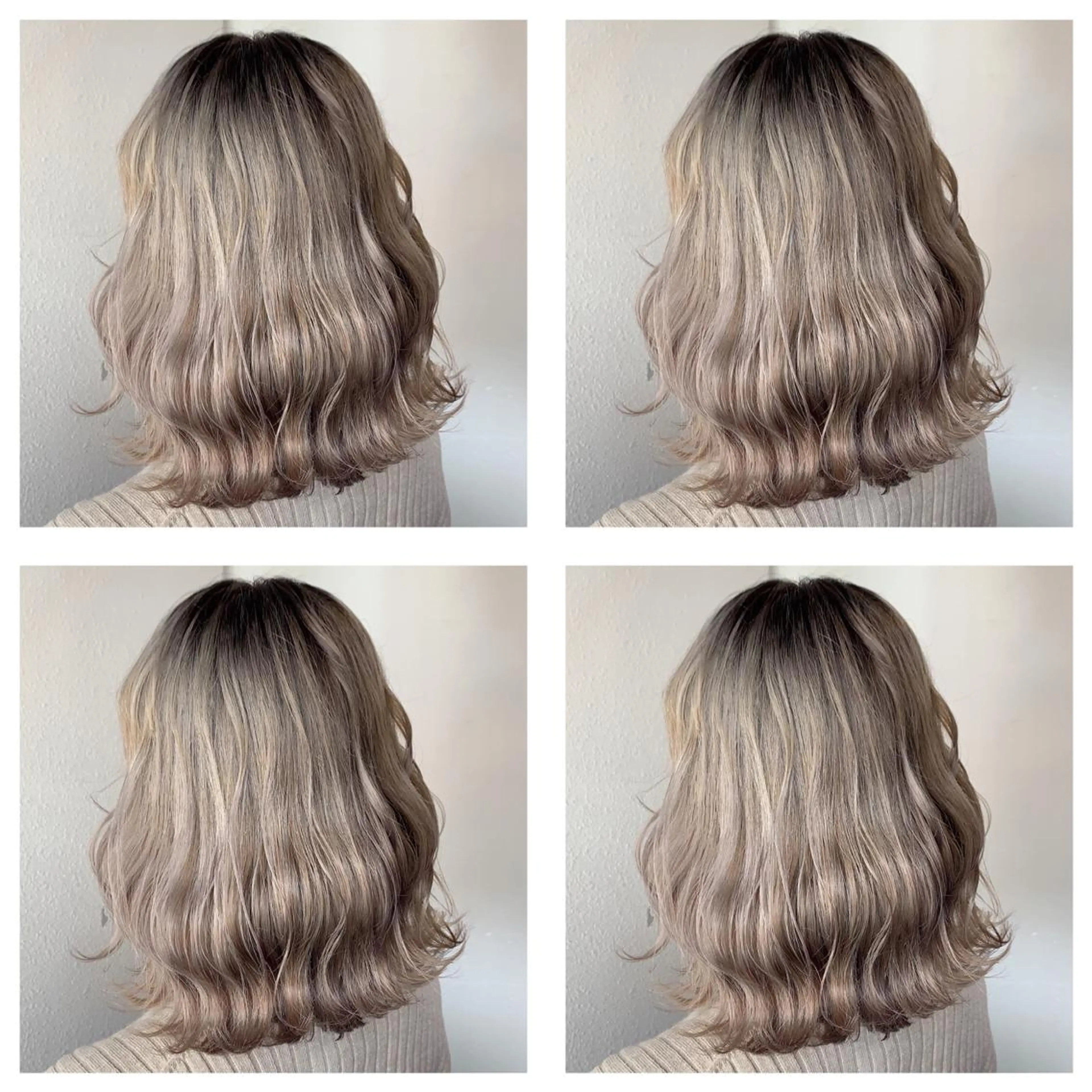 ミディアム カラー ブロンド グラデーションカラー ホワイトブロンド ヘアカラー 似合わせ/ブリーチ カラー.岡田友仁のヘアスタイル