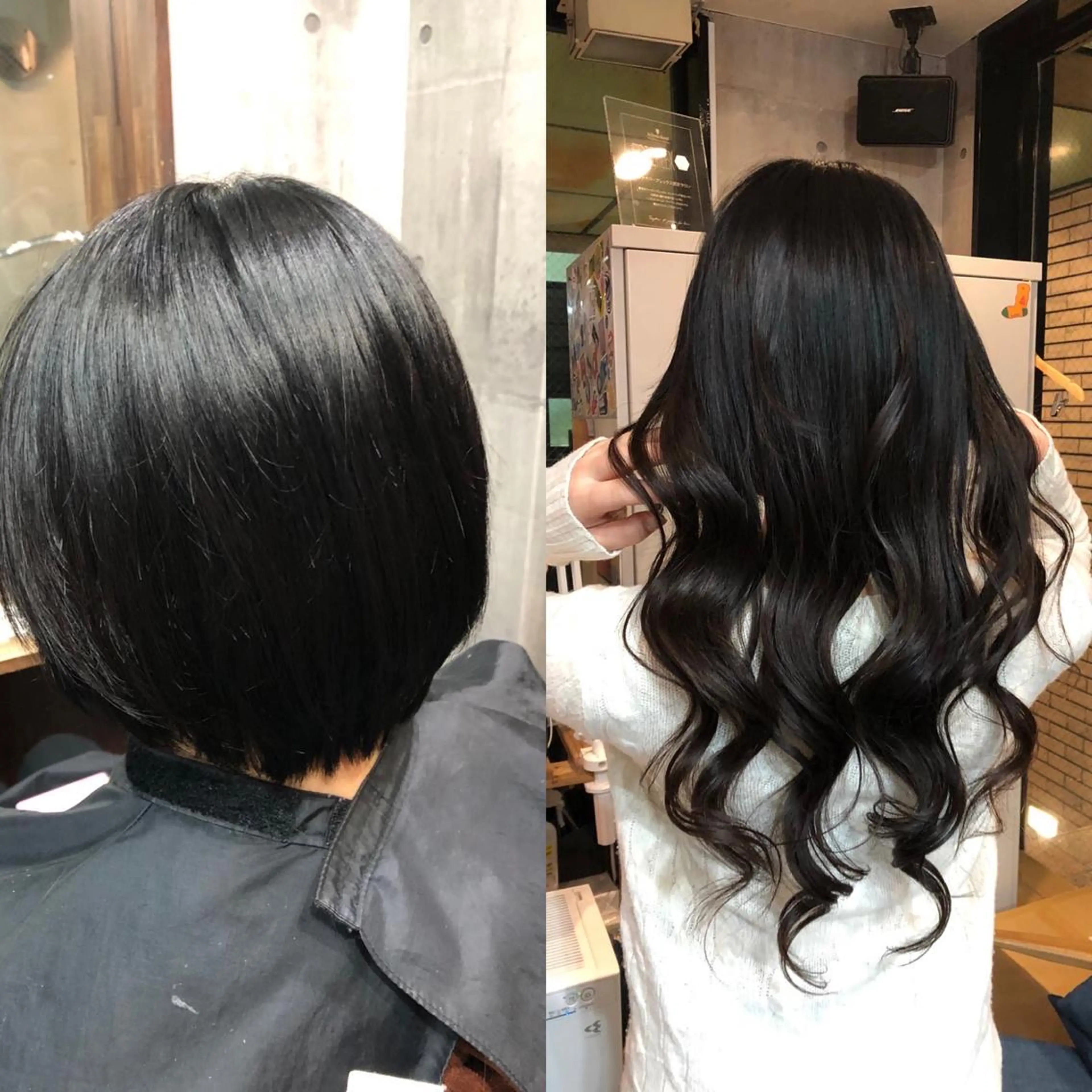 ロング シールエクステ ボブ エクステ ハイライト レイヤーカット カット パーマ エクステ ヘッドスパ alpha. カラーエクステ下妻のヘアスタイル