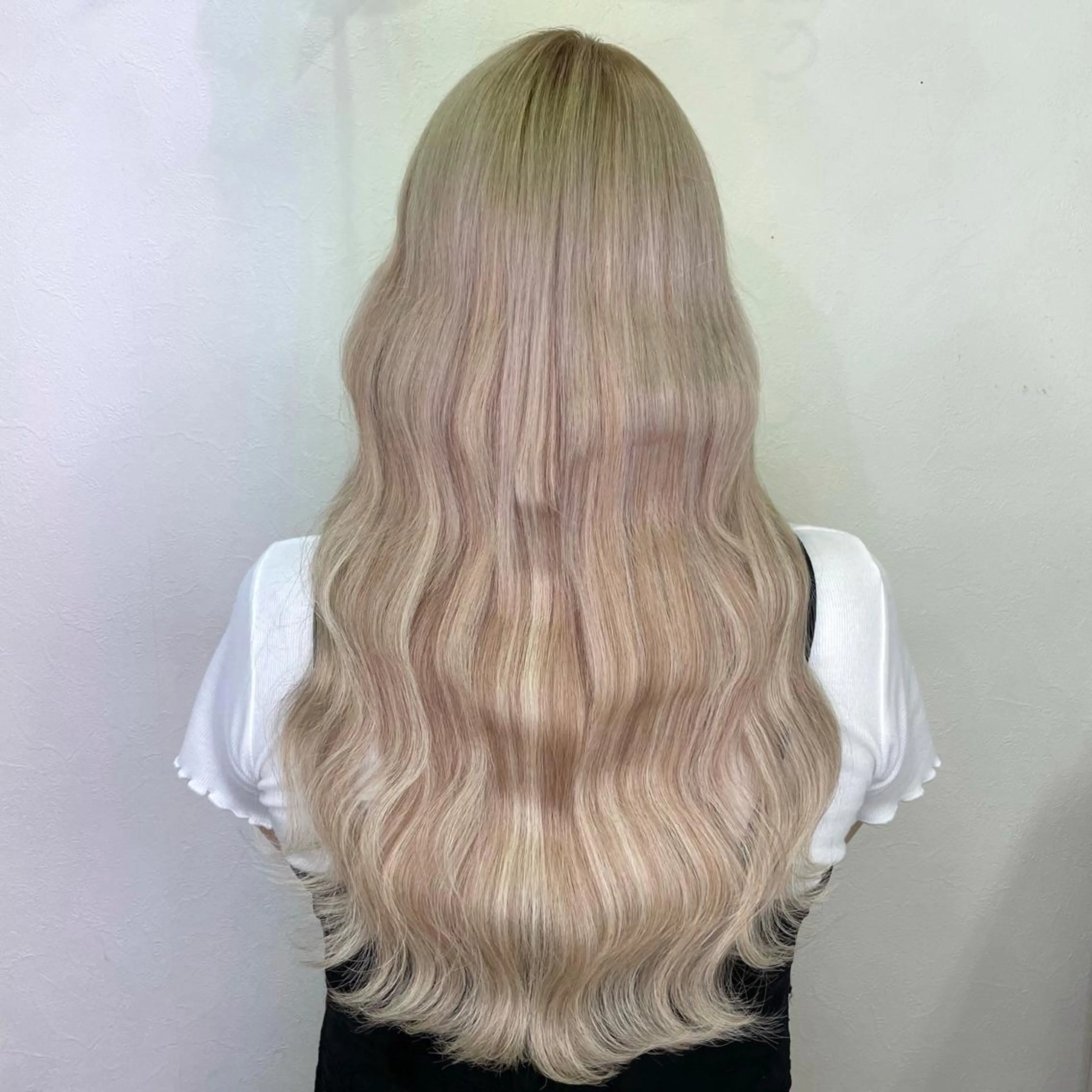 ロング カラー ベージュカラー ブリーチ ケアブリーチ ダブルカラー エクステ 池袋🧡ダブルカラー /馴染ませエクステのヘアスタイル
