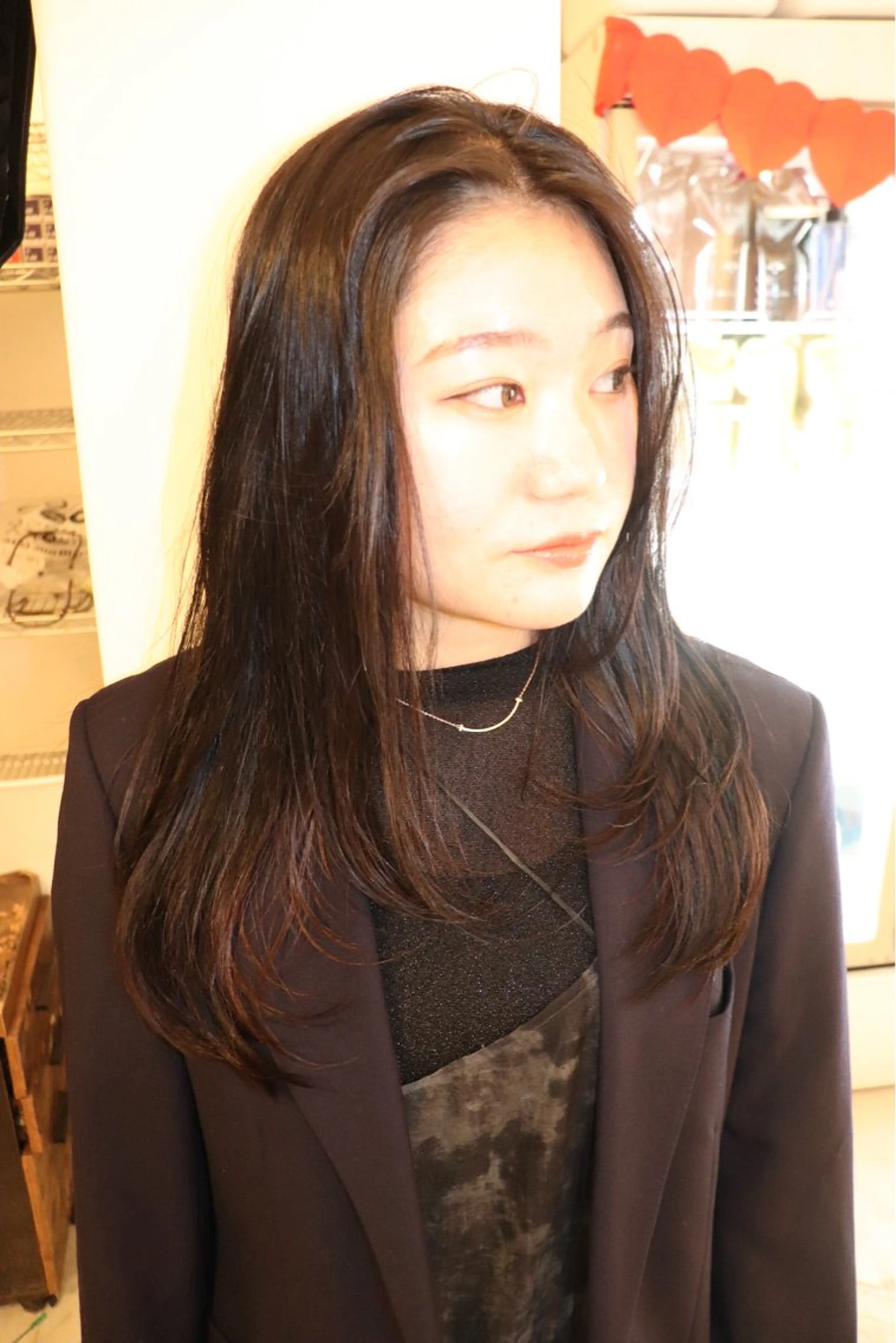 セミロング カット @kyoniyy KYONIのヘアスタイル