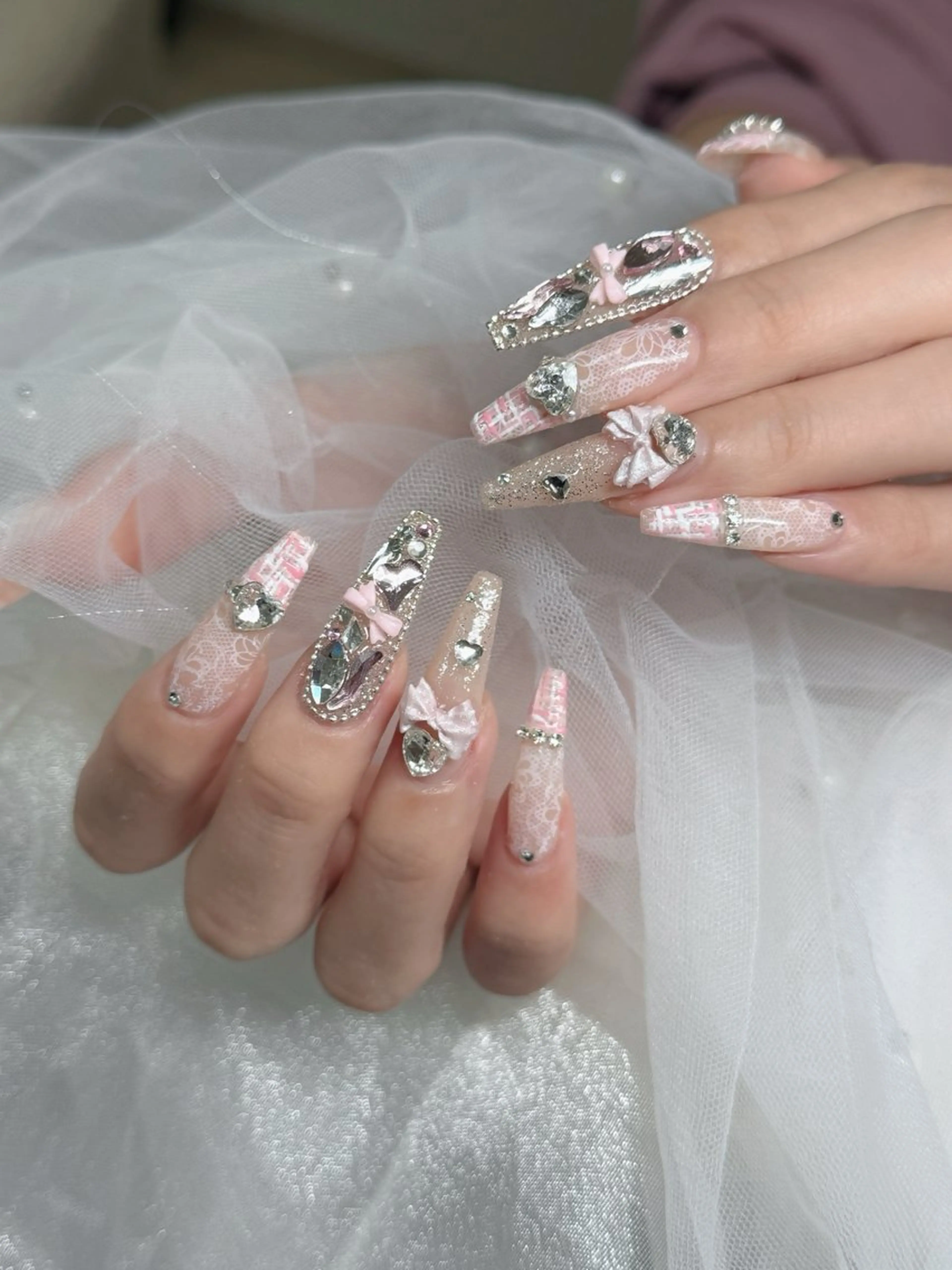 ネイル フットネイル フレンチネイル グラデーション 韓国ネイル ロングネイル ハンドネイル Hani Nail Salonのネイルデザイン