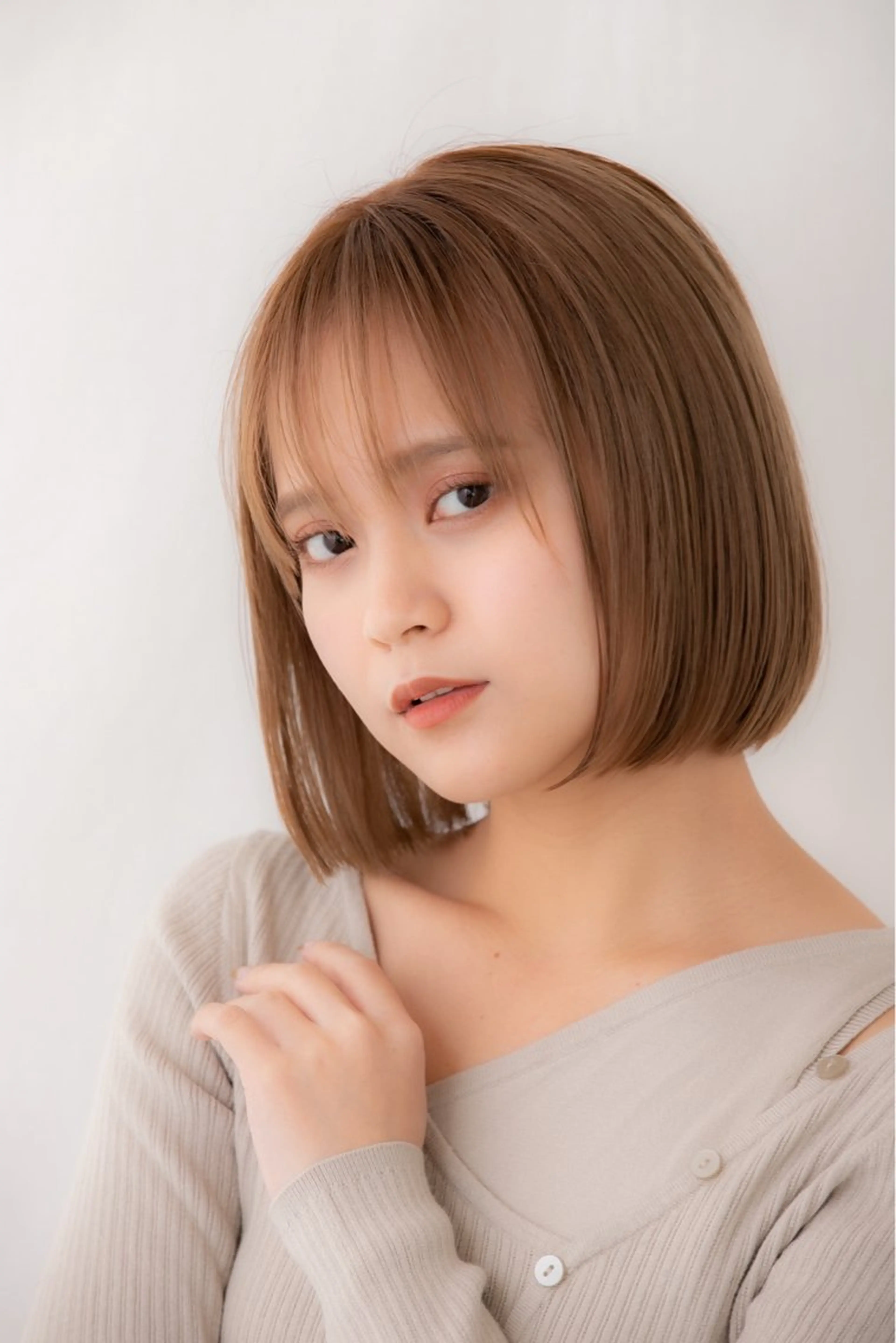 ミディアム カラー パーマ 🩵美艶髪×透明感 カラー×質感再生💚のヘアスタイル
