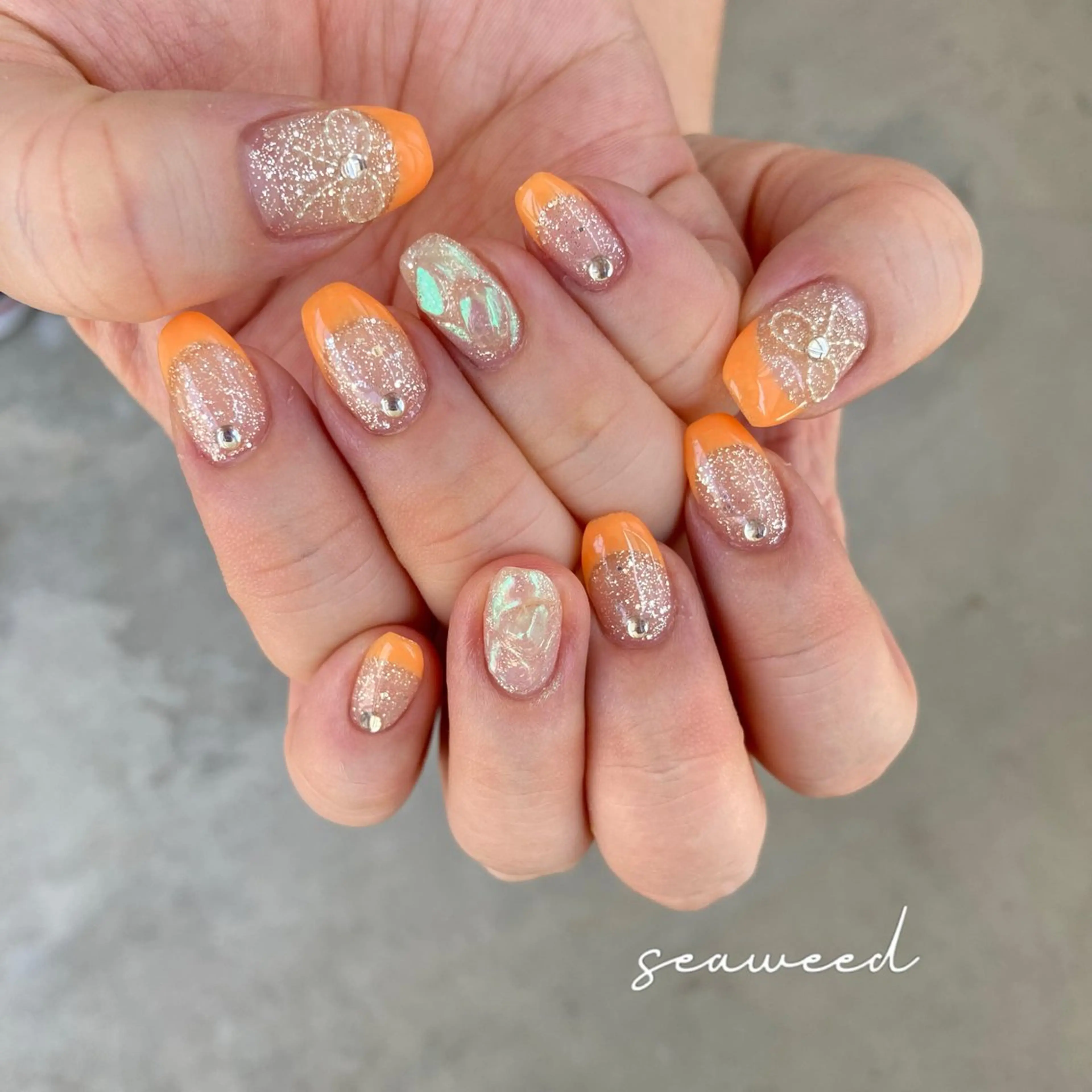 ネイル ハンドネイル seaweed nailのネイルデザイン