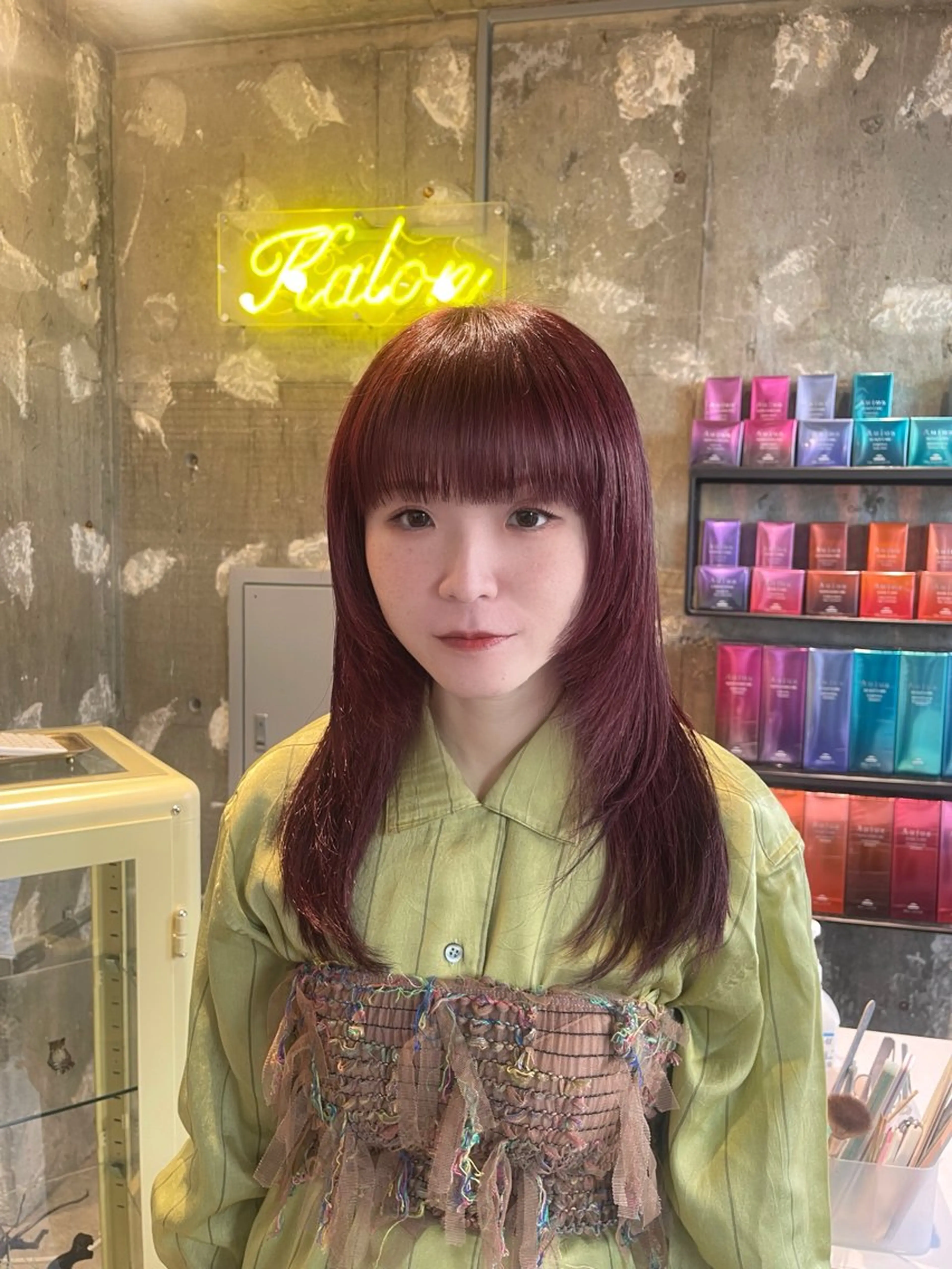 ロング ヘアカラー ano @anomukuiのヘアスタイル