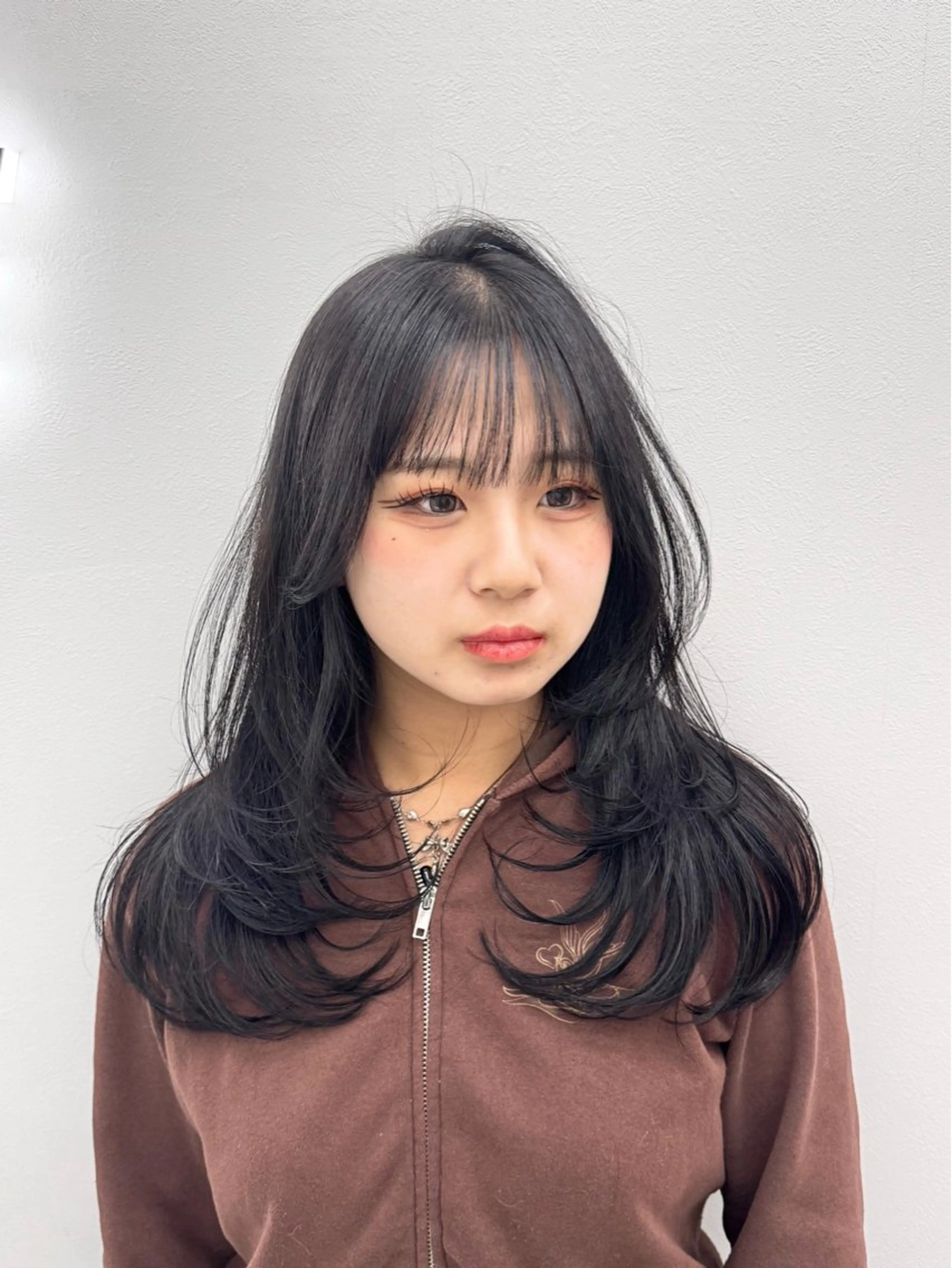 ロング 🤍韓国暗髪 レイヤー🤍きょうのヘアスタイル