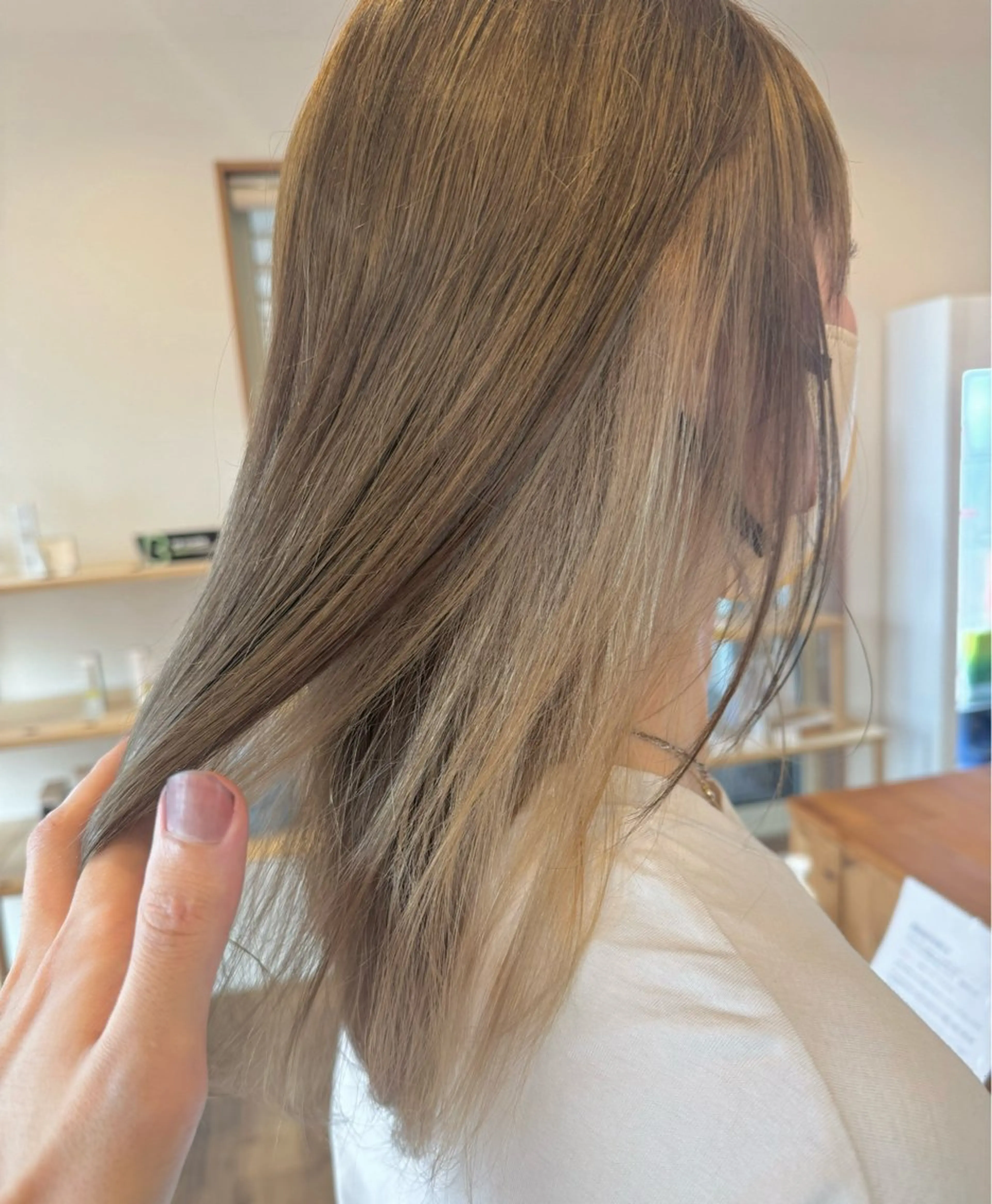 セミロング カット ヘアカラー hair salon rita 野々市所属・中野 幹也のヘアスタイル