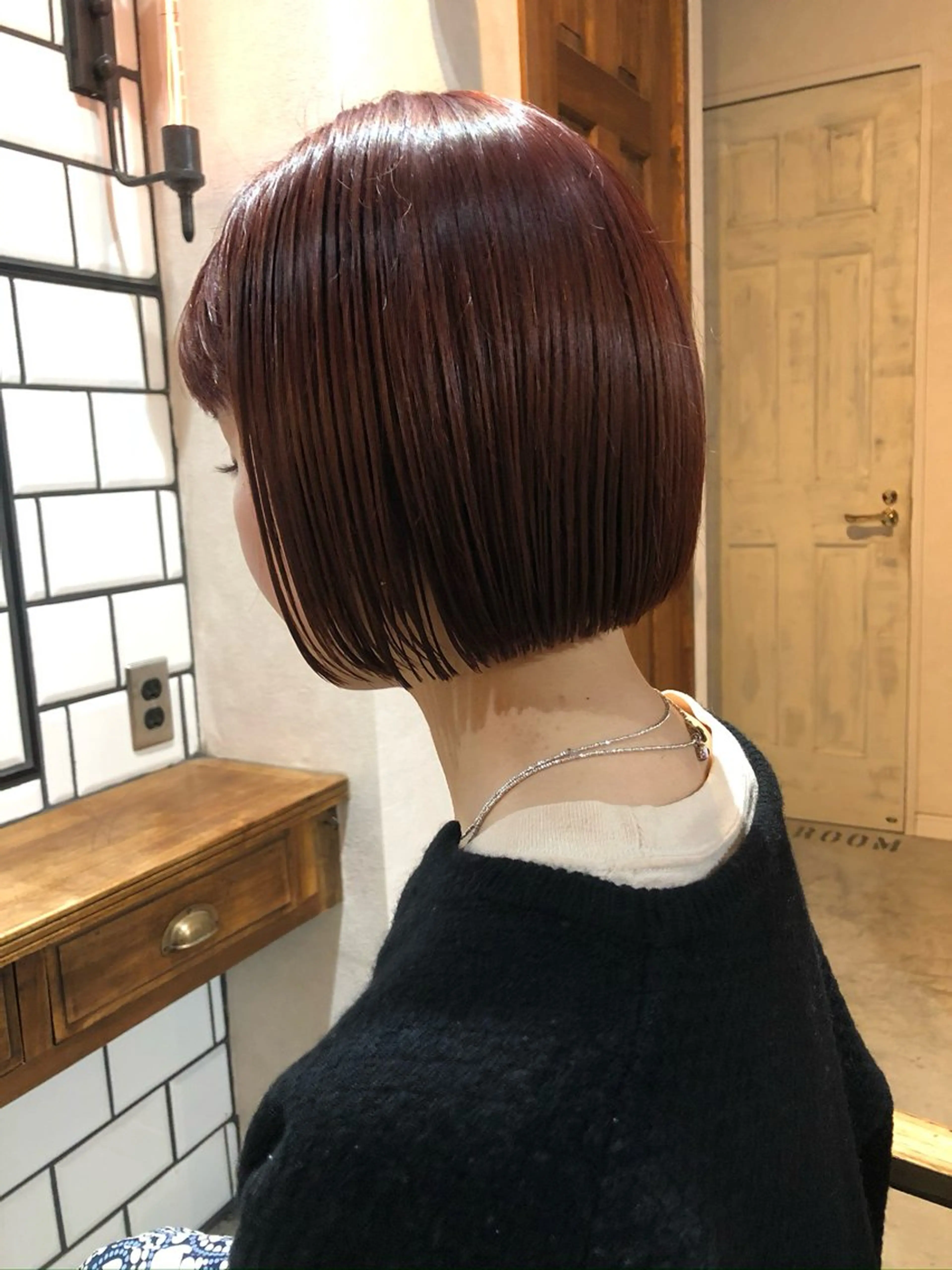 ショート カラー ブラウンカラー レッドカラー レッドブラウン MANON by H所属・俵 知広のヘアスタイル