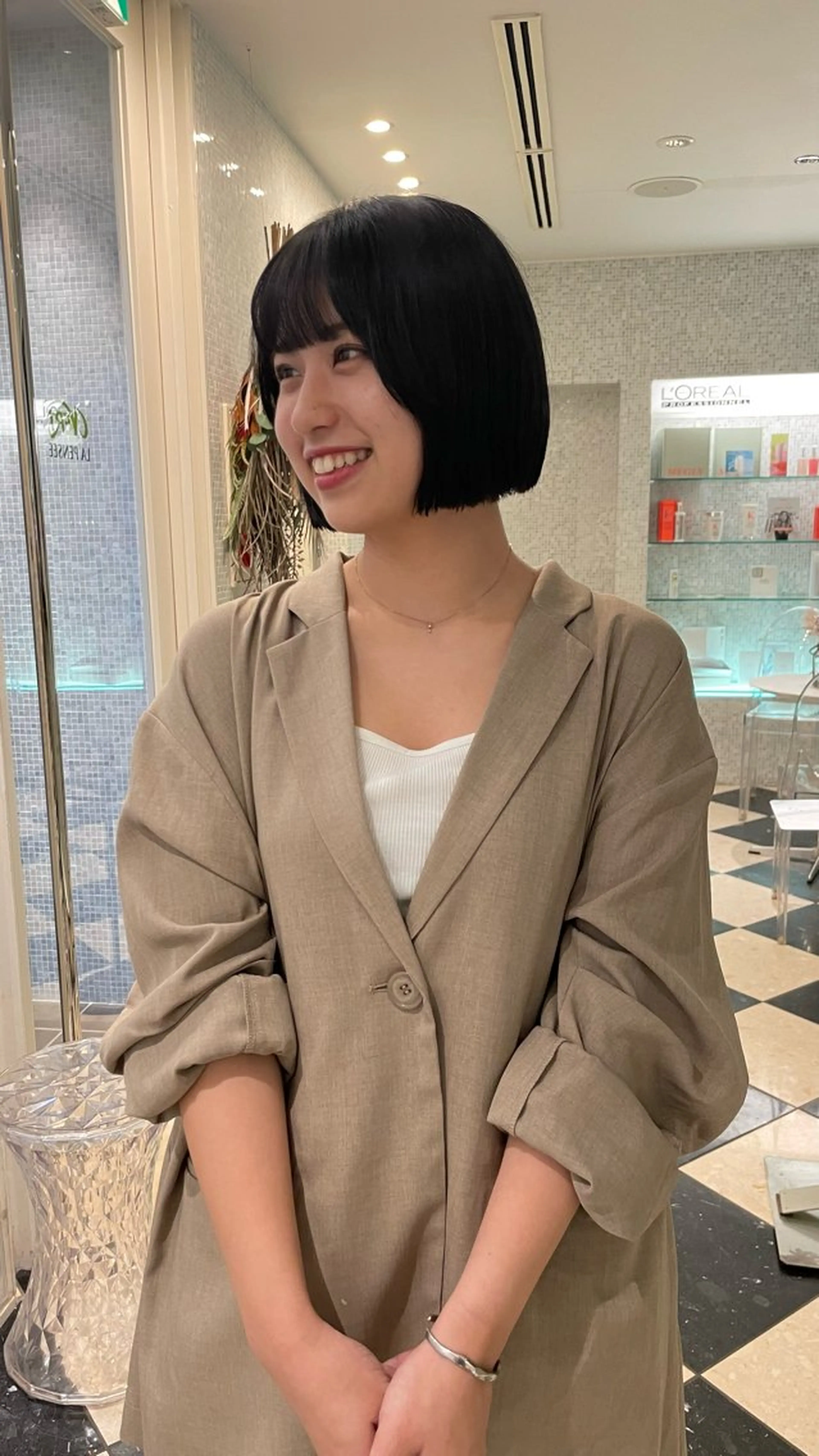 ミディアム カット 林本 南壱人のヘアスタイル