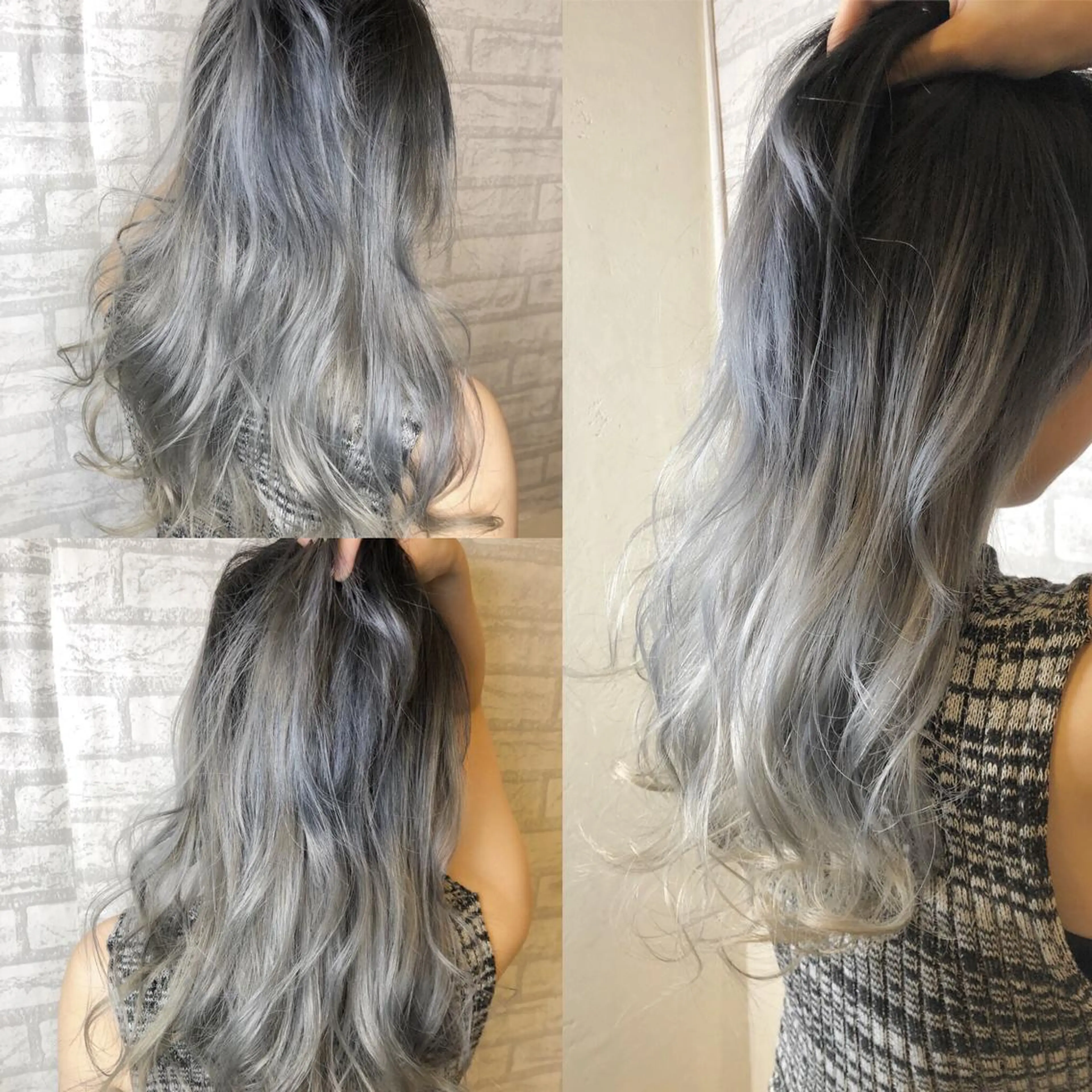 ミディアム カラー シルバー カット ヘアカラー トリートメント JIL BLAN 京都のヘアスタイル