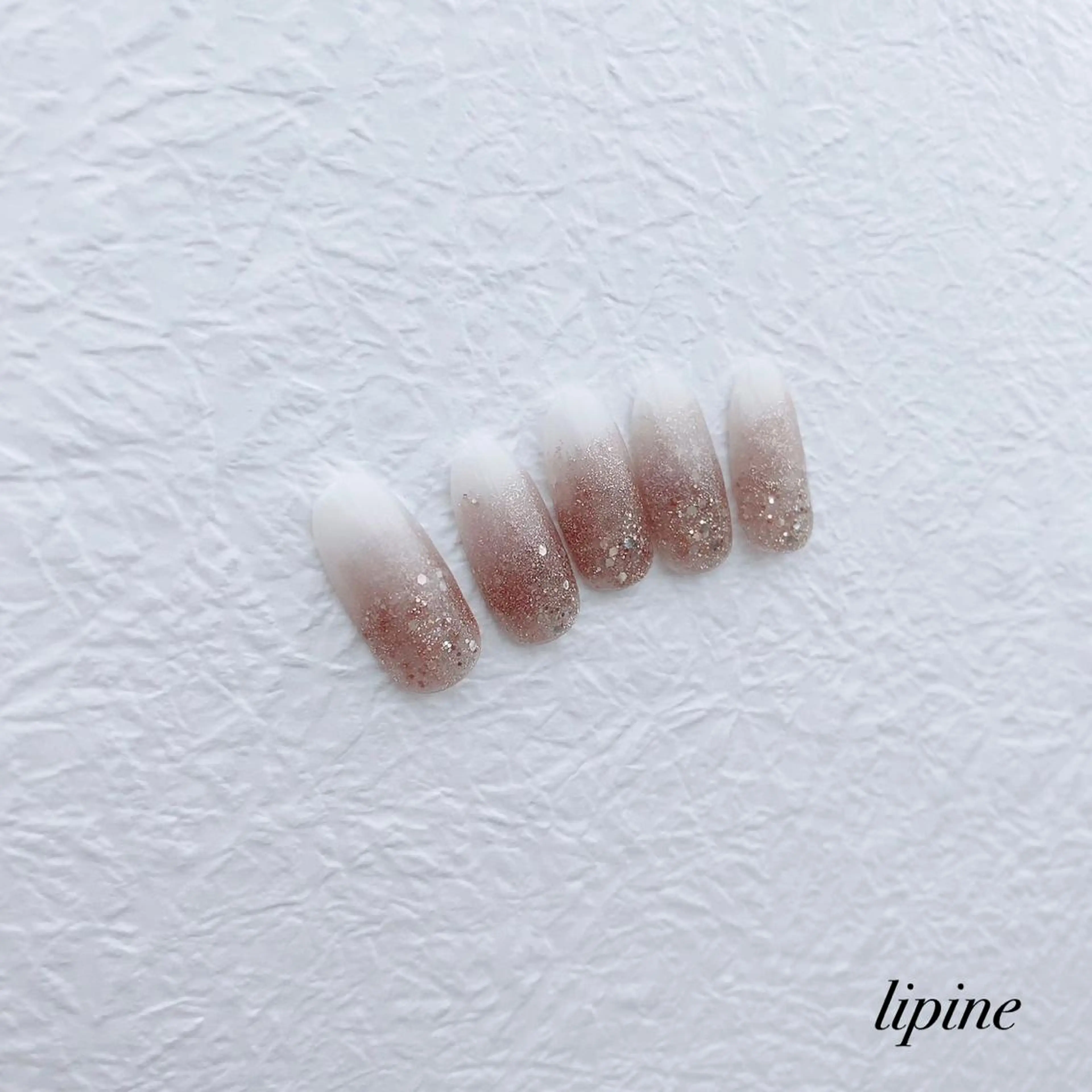 ネイル グラデーション ラメ(グリッター) ラメグラデーション ネイルサロン lipineのネイルデザイン