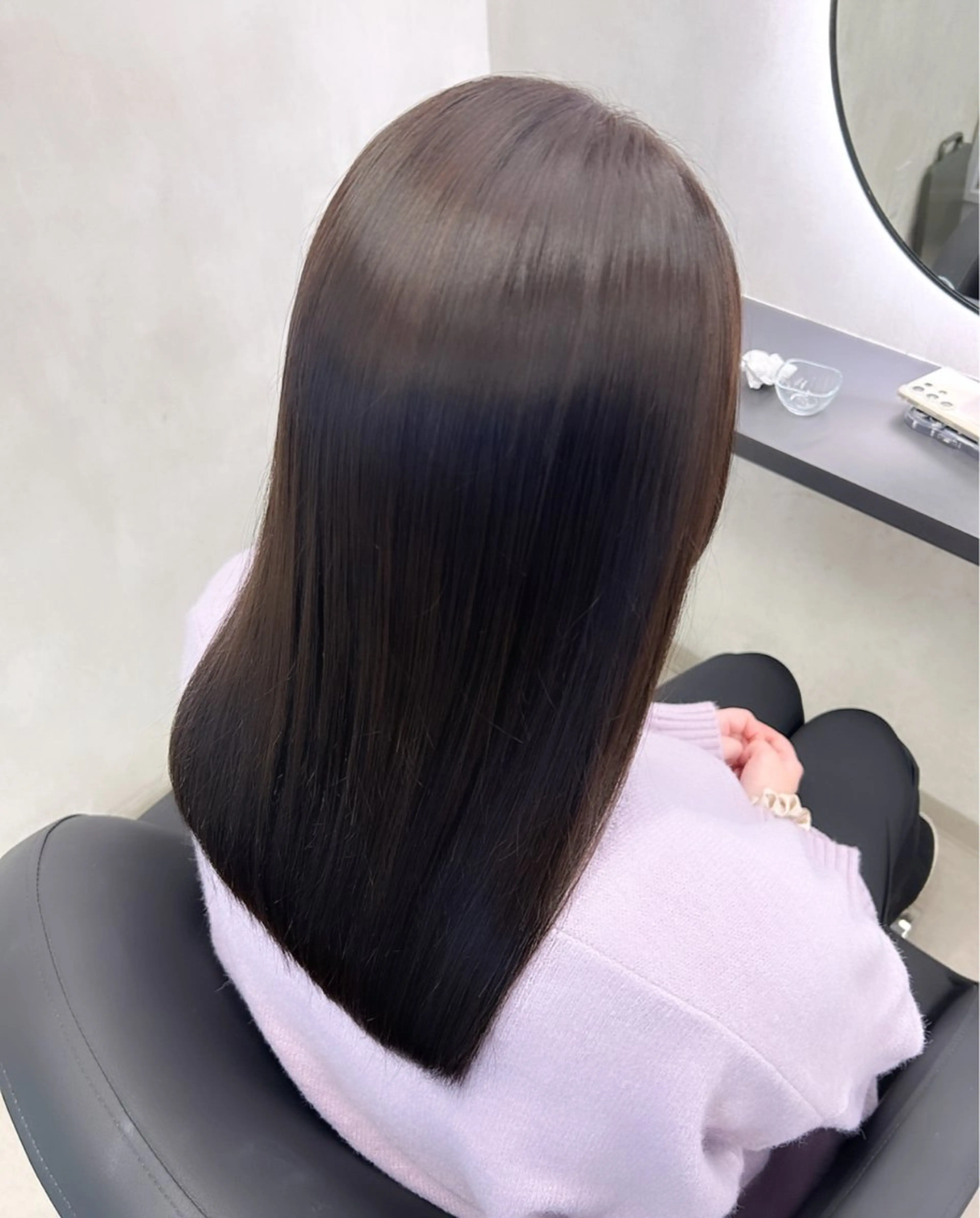 セミロング カラー 髪質改善 トリートメント 新宿/美髪矯正 髪質改善/韓国風山本のヘアスタイル