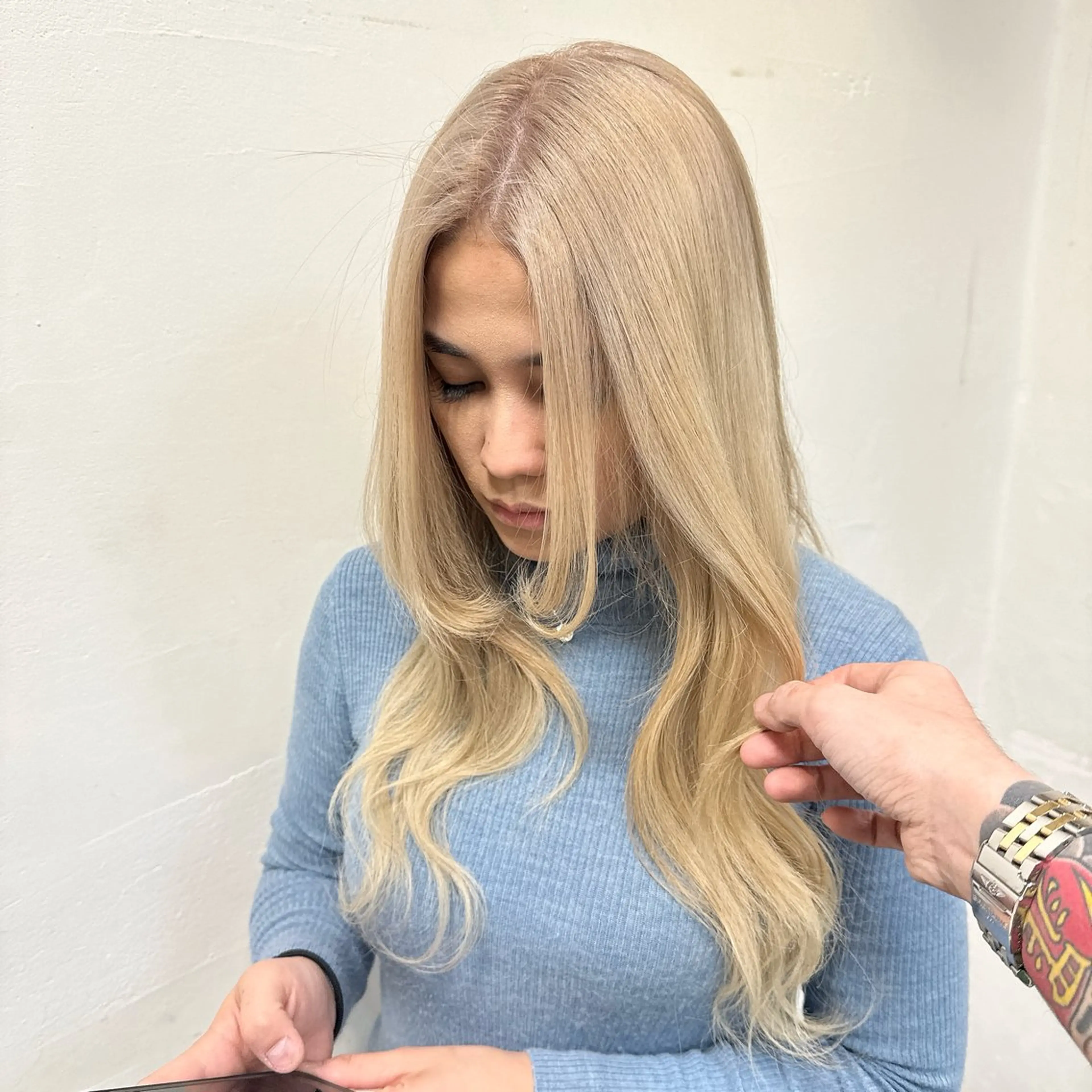 ロング カラー バレイヤージュ ブリーチ ブロンド ケアブリーチ ダブルカラー ヘアカラー トリートメント Lilith 【リリス】のその他イメージ