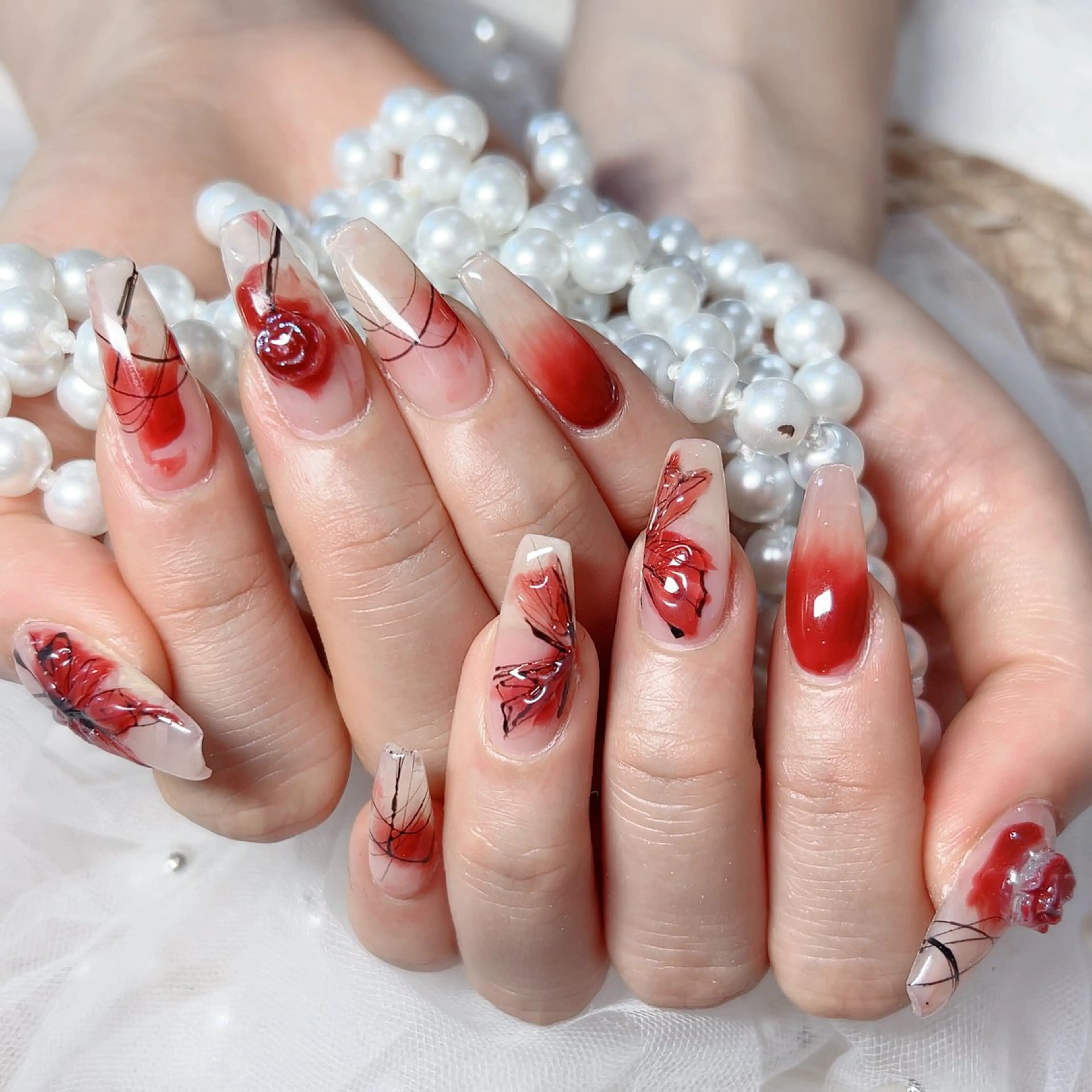 ネイル ハンドネイル M🌷nail 長さだし専門店のネイルデザイン
