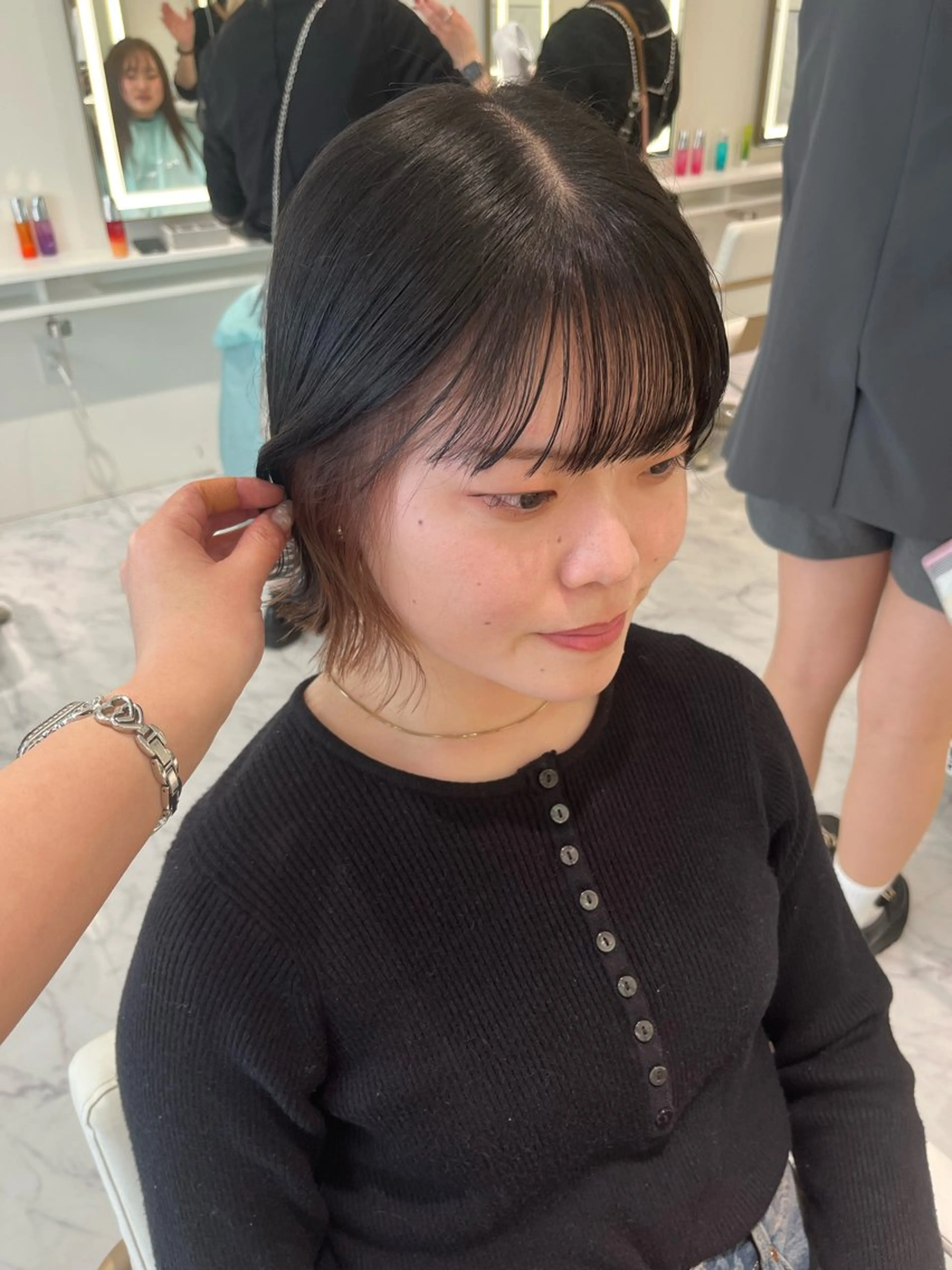 ミディアム ヘアカラー ParveMix 🌝🫧山本 玲南のヘアスタイル