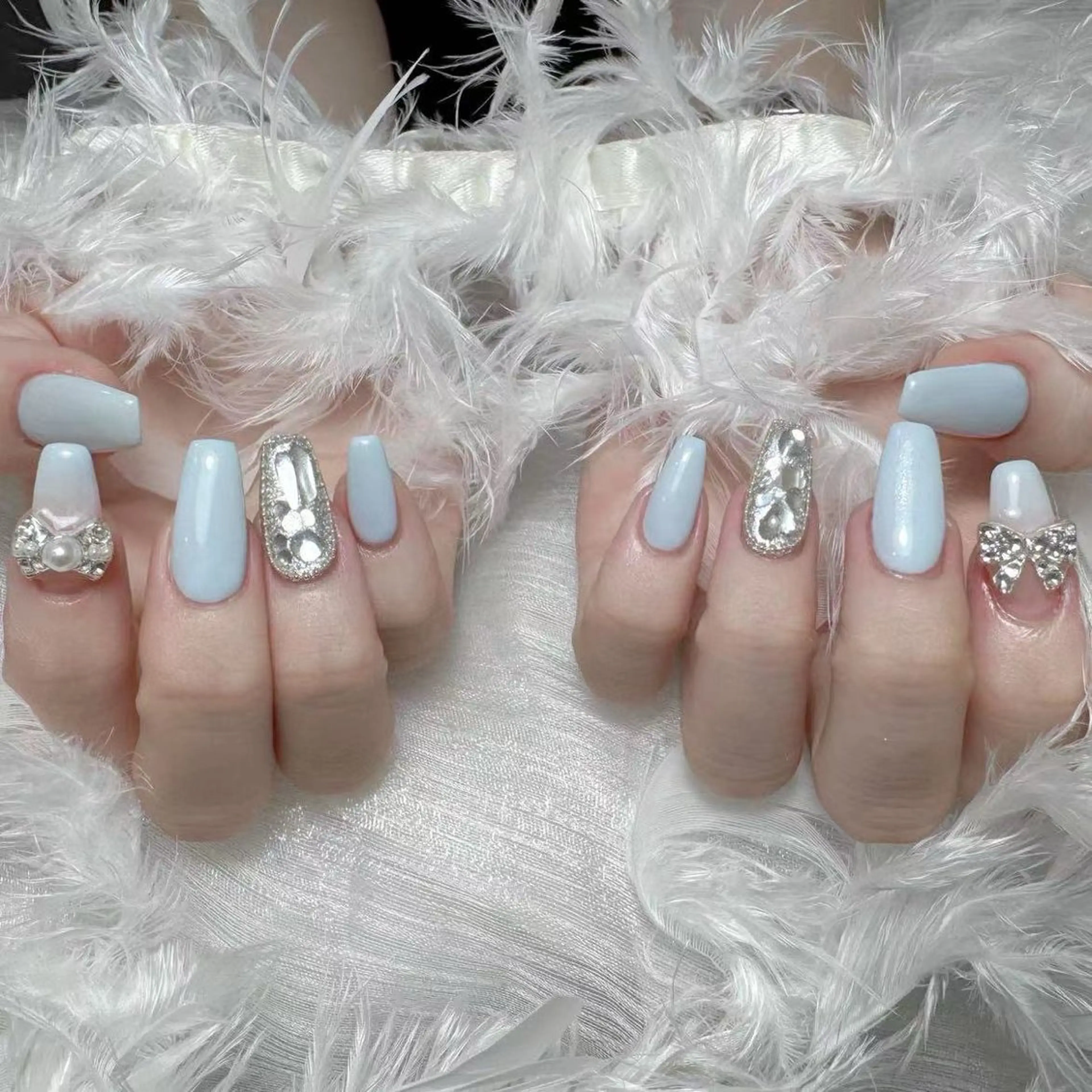 ネイル アートネイル オーロラネイル ガーリー キラキラネイル 韓国ネイル ハンドネイル Diamond NAIL✨のネイルデザイン