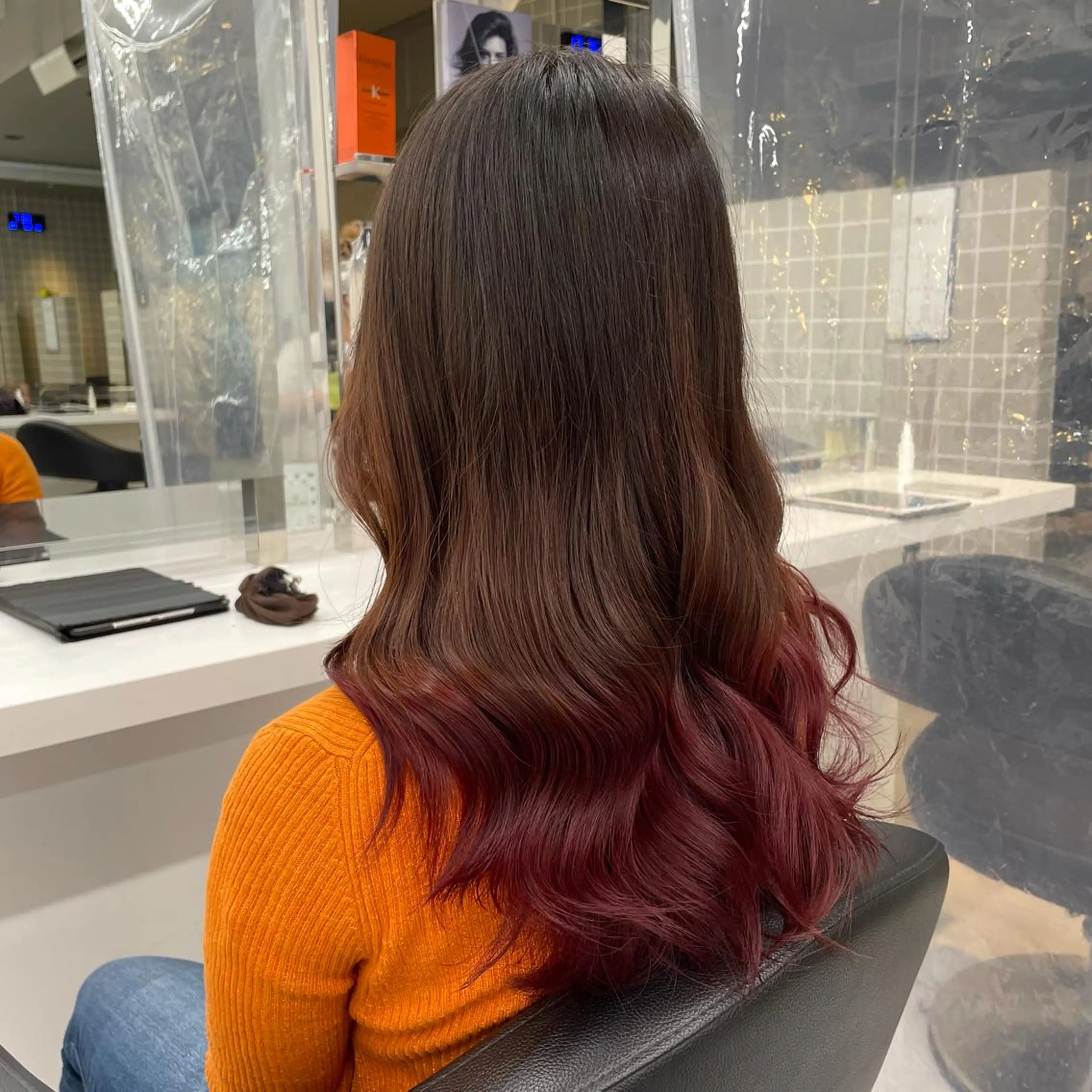 セミロング カラー パーマ ヘアアレンジ メンズ キッズ ネイル マツエク・マツパ ピンクカラー カラーマツエク ピンク 🦋韓国風カラー🦋 こうせい原宿のヘアスタイル