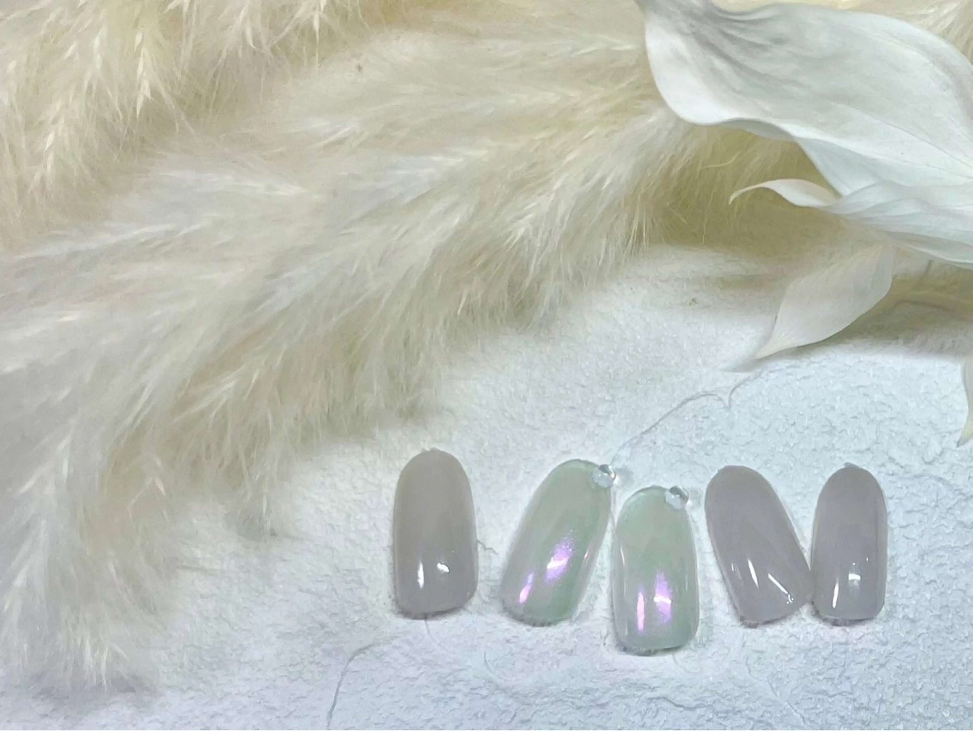 ネイル オーロラネイル フットネイル フレンチネイル ジェルネイル マグネットネイル ハンドネイル Mogu nail 二子玉川のネイルデザイン