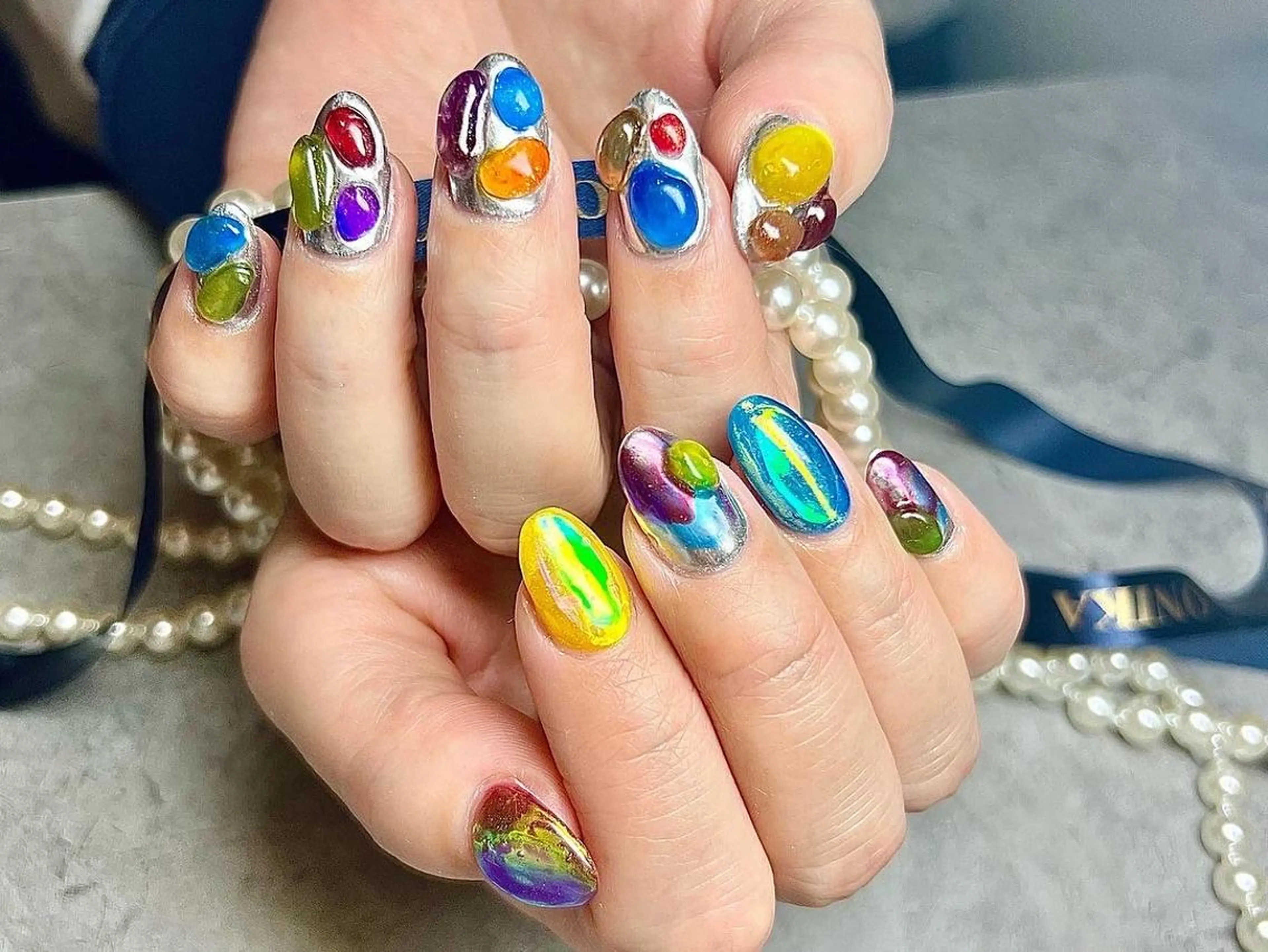 ミディアム ONIKA Nail 青山通り店所属・ONIKA Nail 表参道A4🦋2分のネイルデザイン