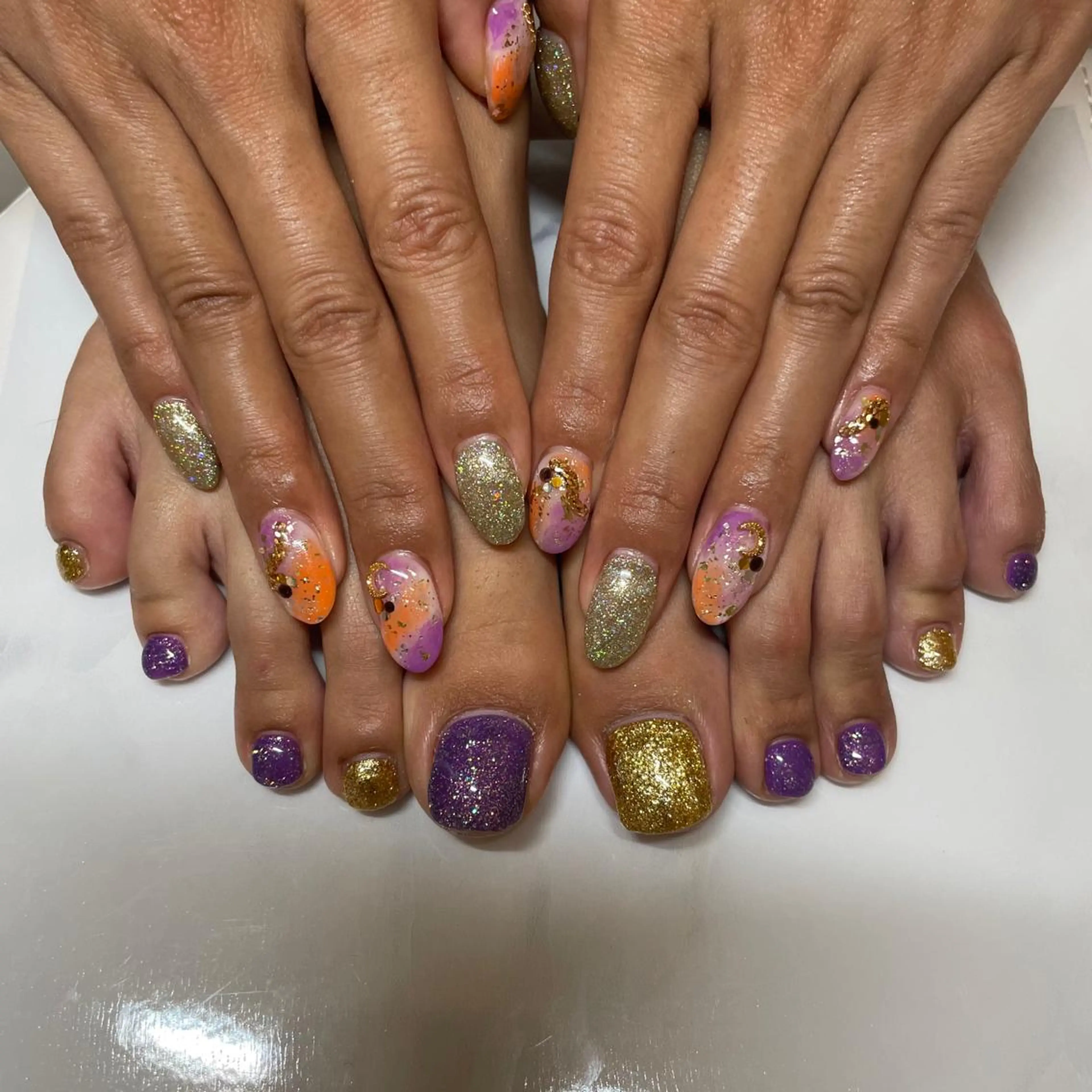 ネイル ハロウィン ハンドネイル フットネイル Nail salon LuaRのネイルデザイン