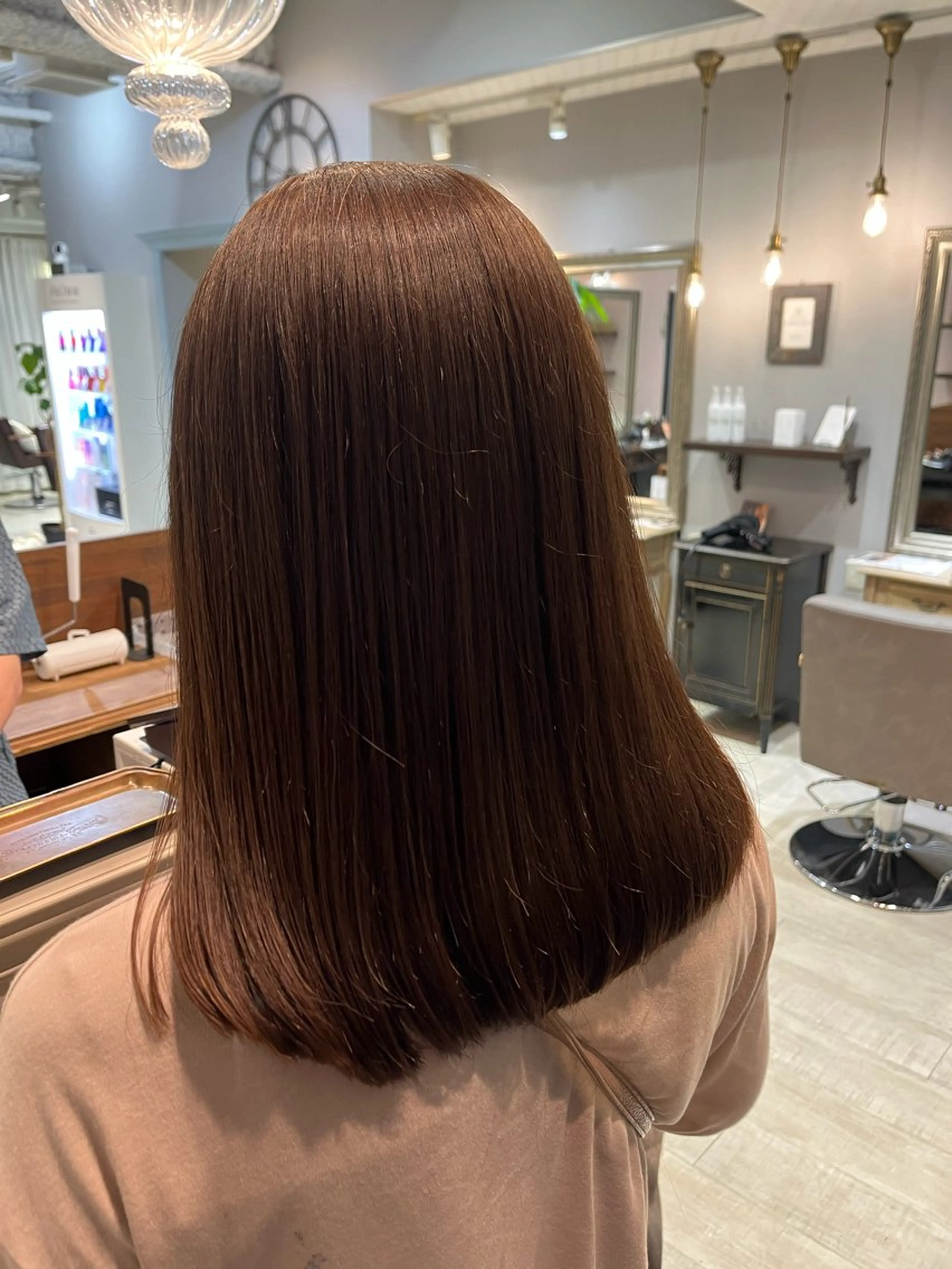 セミロング カラー 髪質改善 レイヤー/透明感/髪 質改善/メンズ/佐藤のヘアスタイル