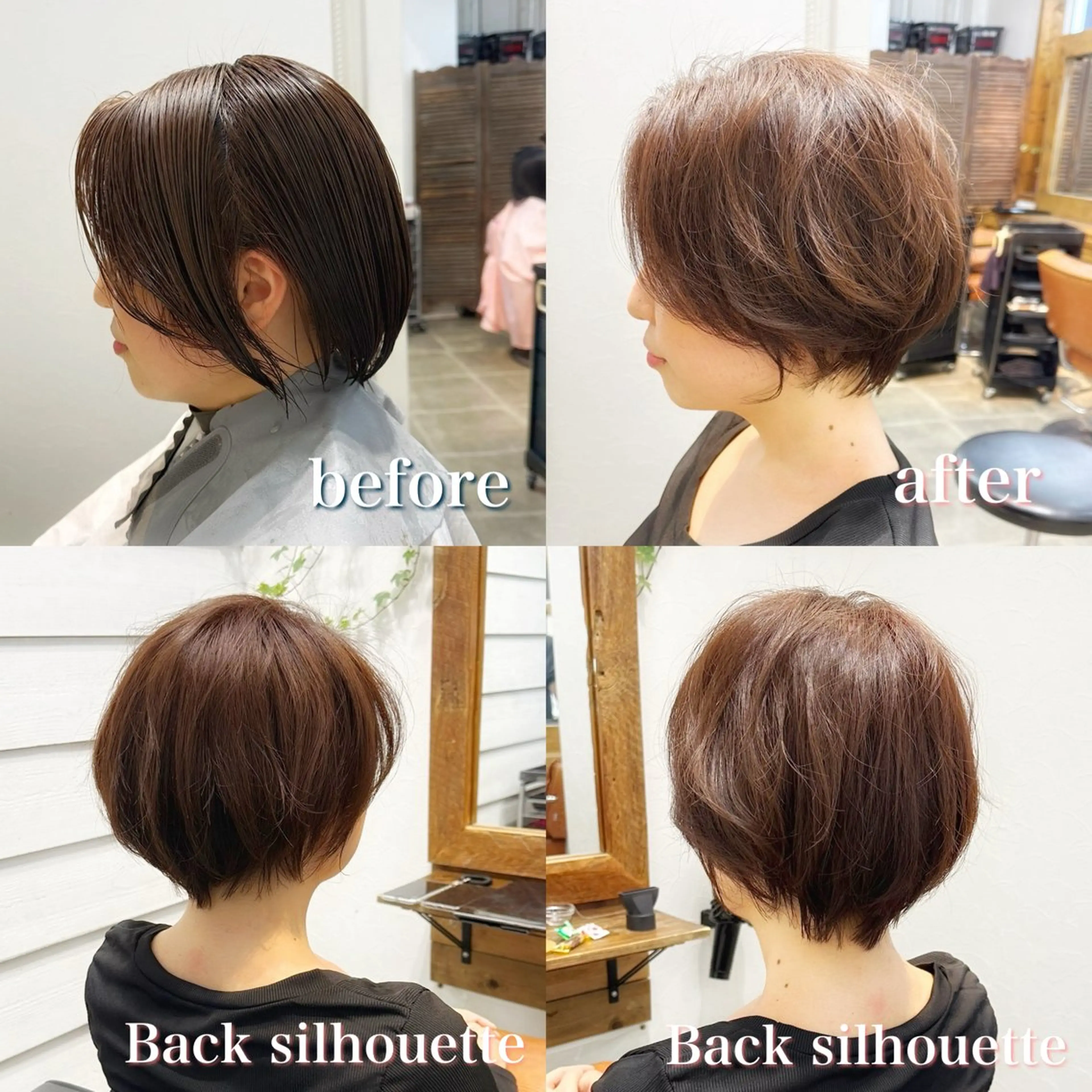 ショート カラー ショートボブ ハンサムショート ボブ くせ毛 ショートヘア カット ヘアカラー newline銀座所属・銀座ショート/ 大人ショート/金子涼のヘアスタイル