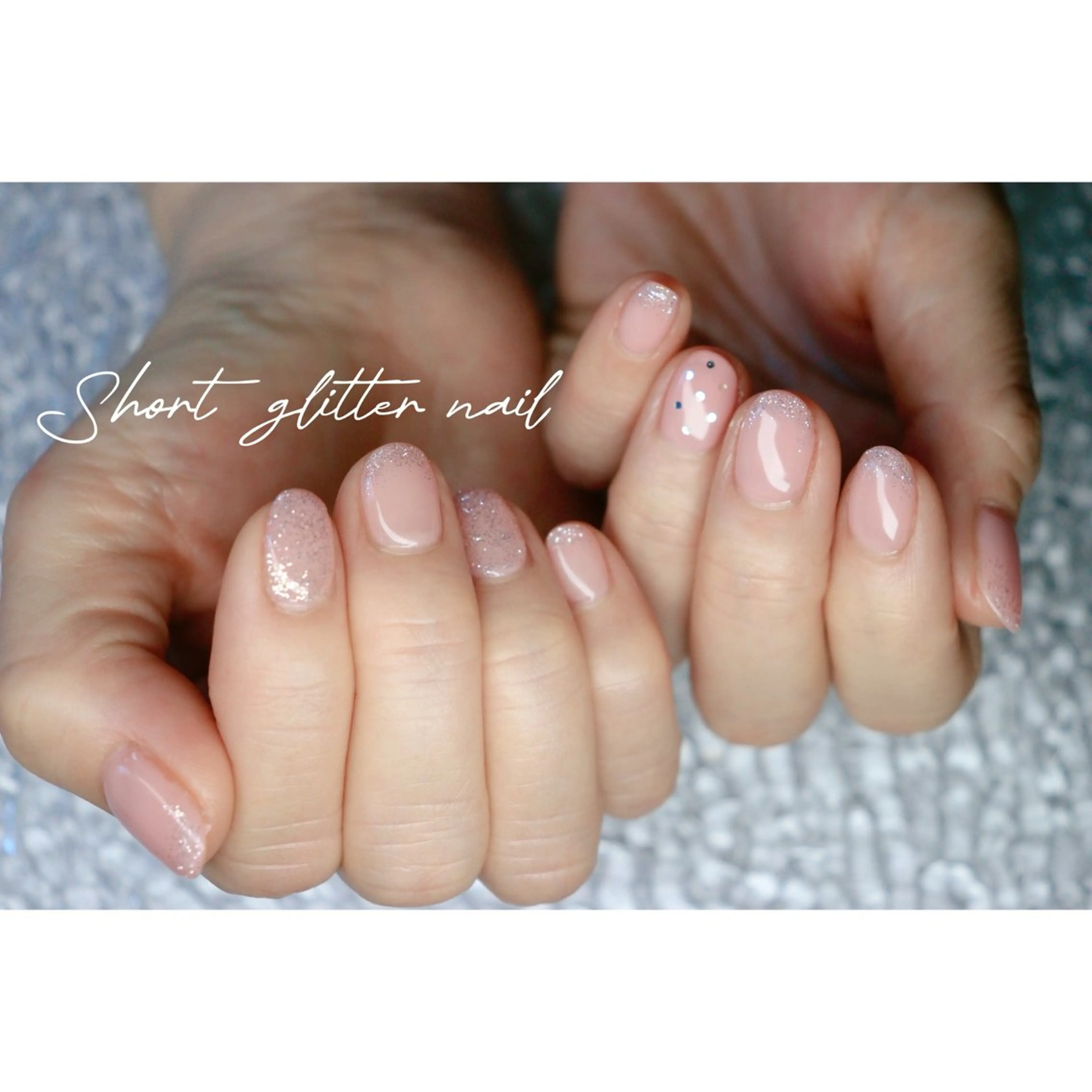ネイル グラデーション ラメ(グリッター) ラメグラデーション シンプルネイル ハンドネイル ハンドケア mapple nailのネイルデザイン