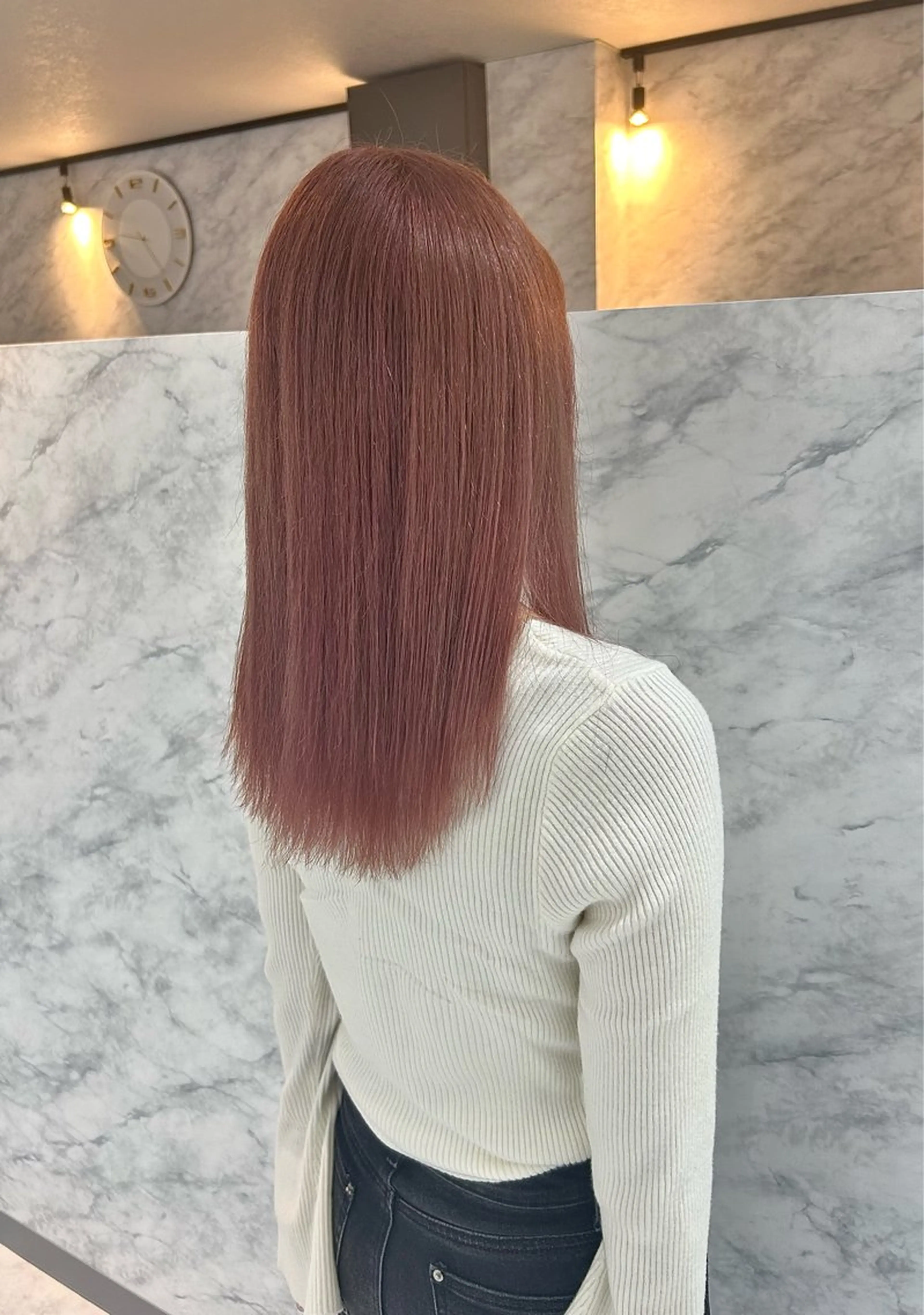 セミロング カラー カット ヘアカラー Via  京都烏丸所属・ハイトーン/ブロンド /レイヤー/りなのヘアスタイル